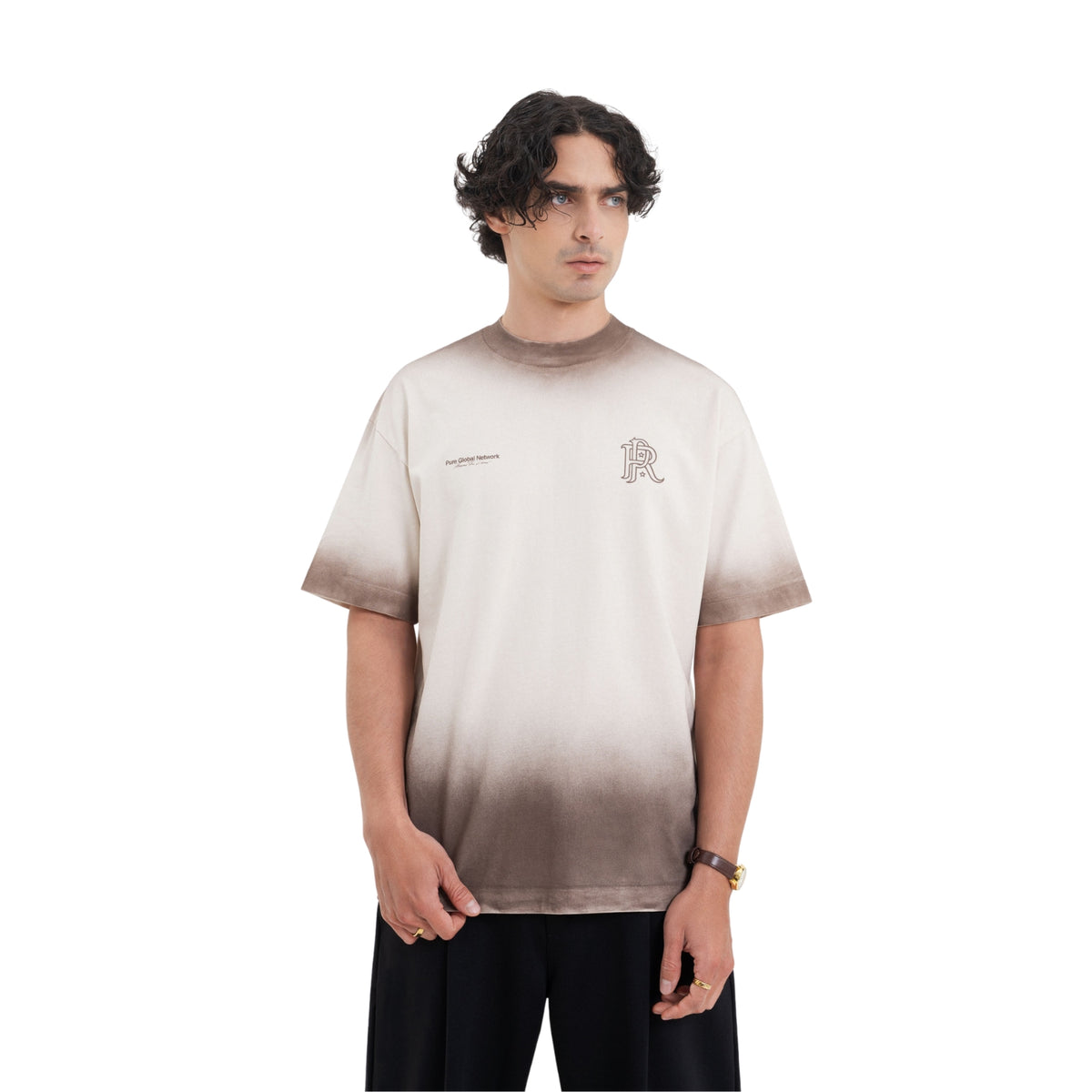 ACROSS THE LINES BROWN WASHED KEY T-SHIRT