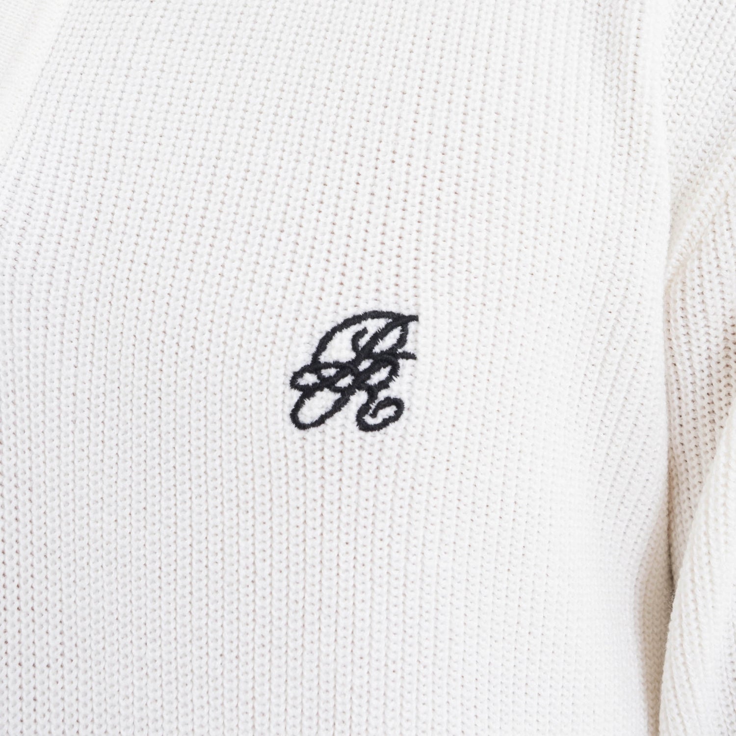 ACROSS THE LINES IVORY KNITTED POLO