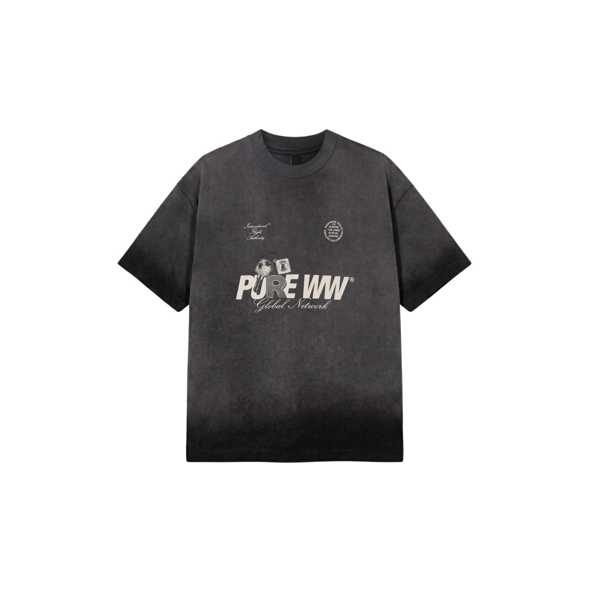 ACROSS THE LINES WASHED BLACK KEY T-SHIRT