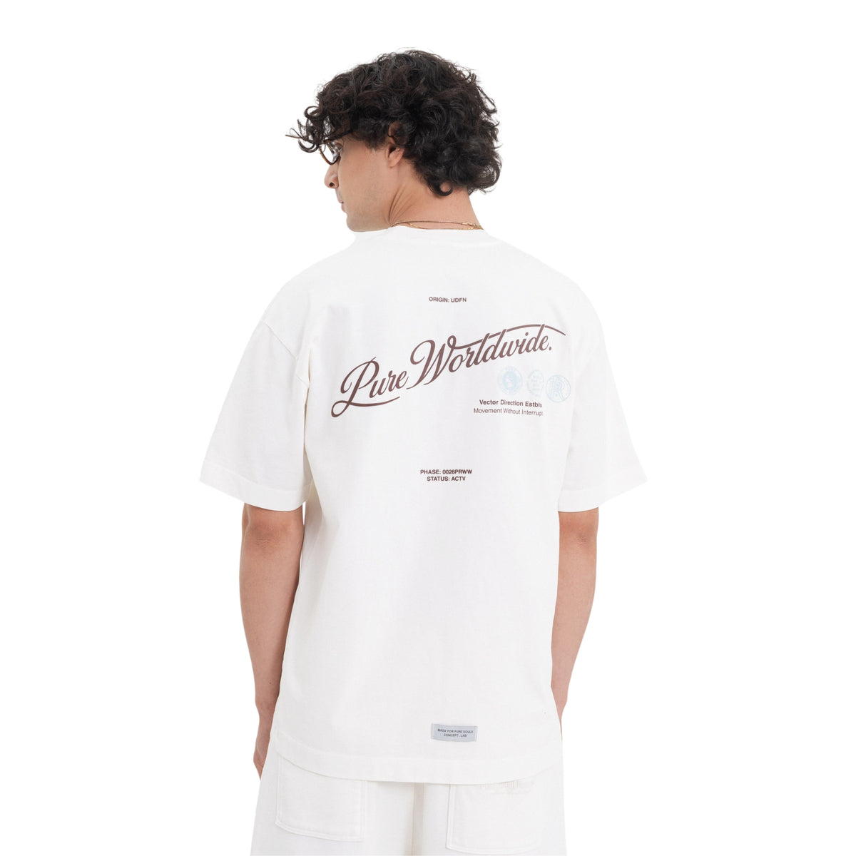ACROSS THE LINES WHITE - PURE WORLD WIDE T-SHIRT