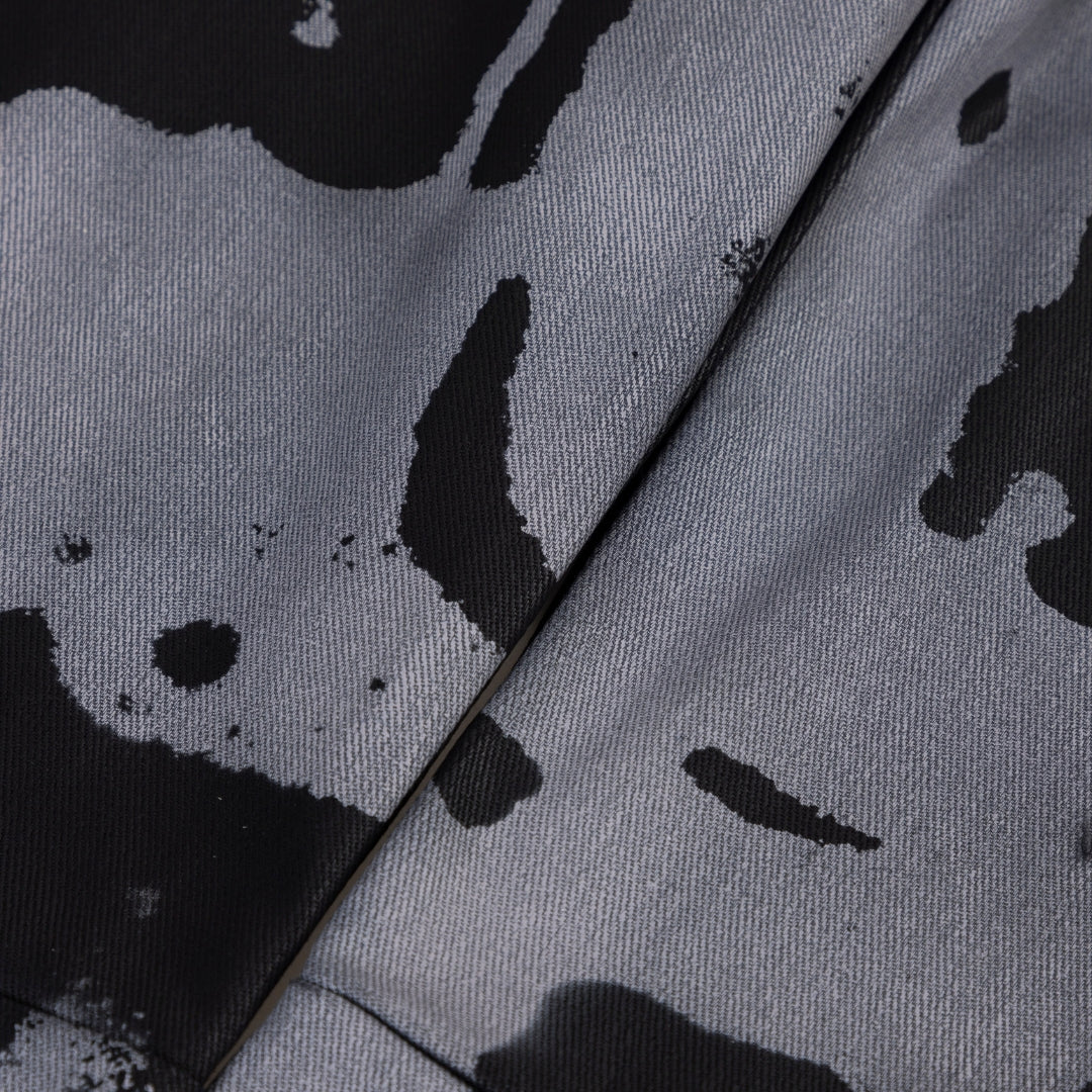 ACT 1 CROSS LEATHER FLARE JEAN - BLACK