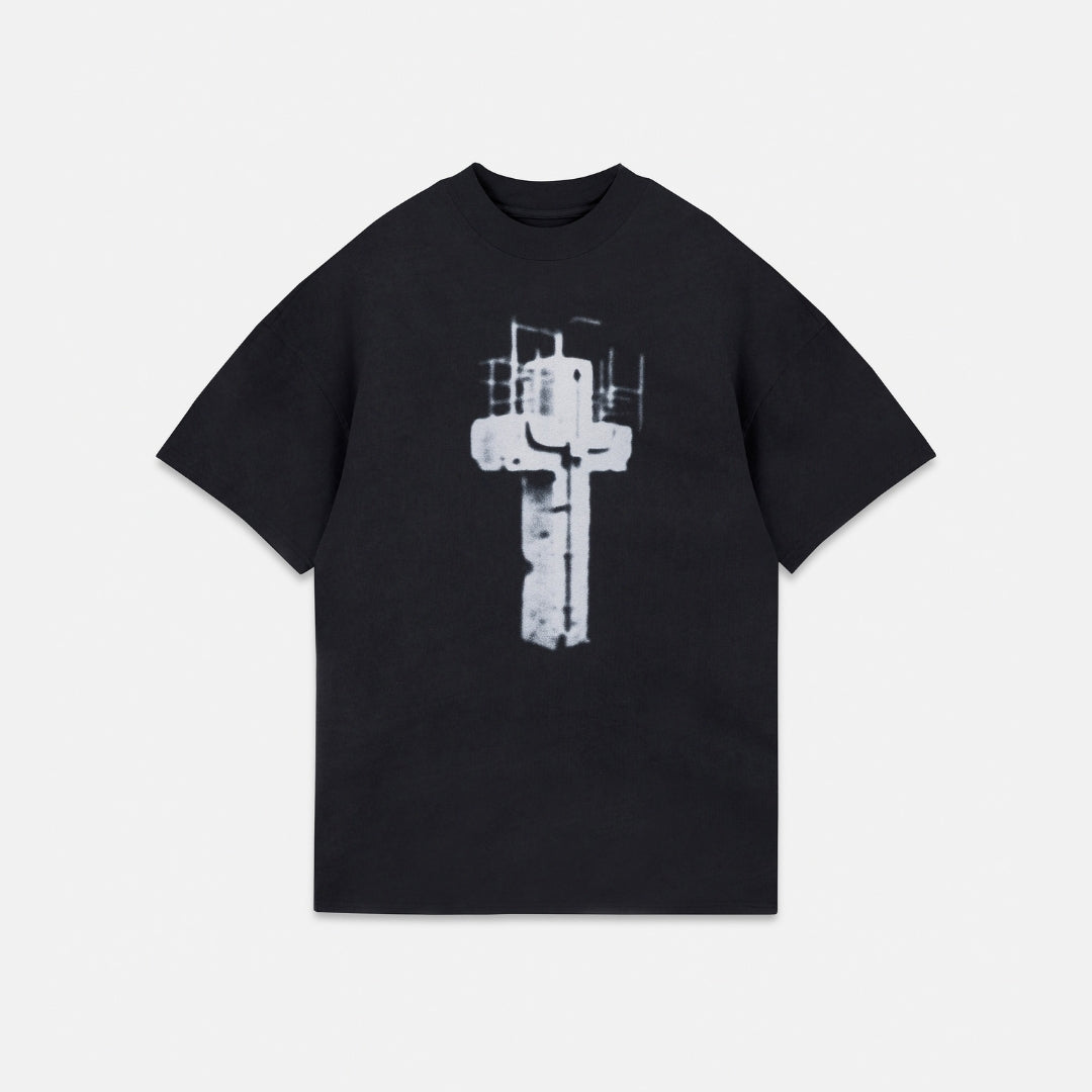 ACT 1 CROSS T-SHIRT VINTAGE - BLACK