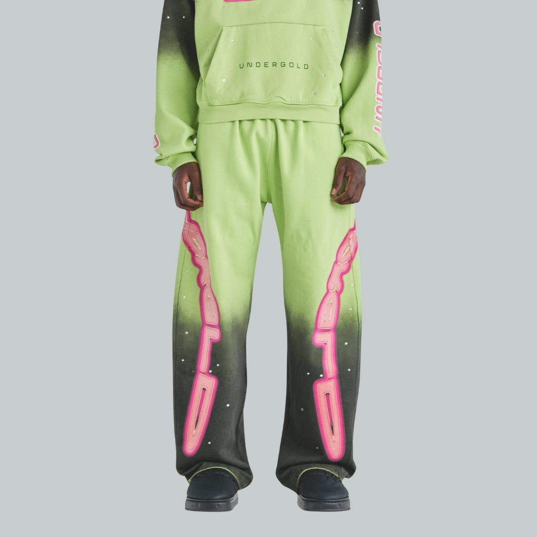 ACT 1 NEON STRAIGHTPANTS - FADED GREEN