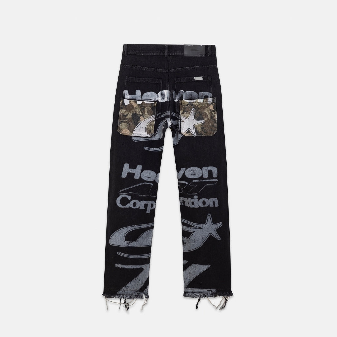 ACT 1 RACER DOUBLE WIDE JEAN - DARK CAMMO