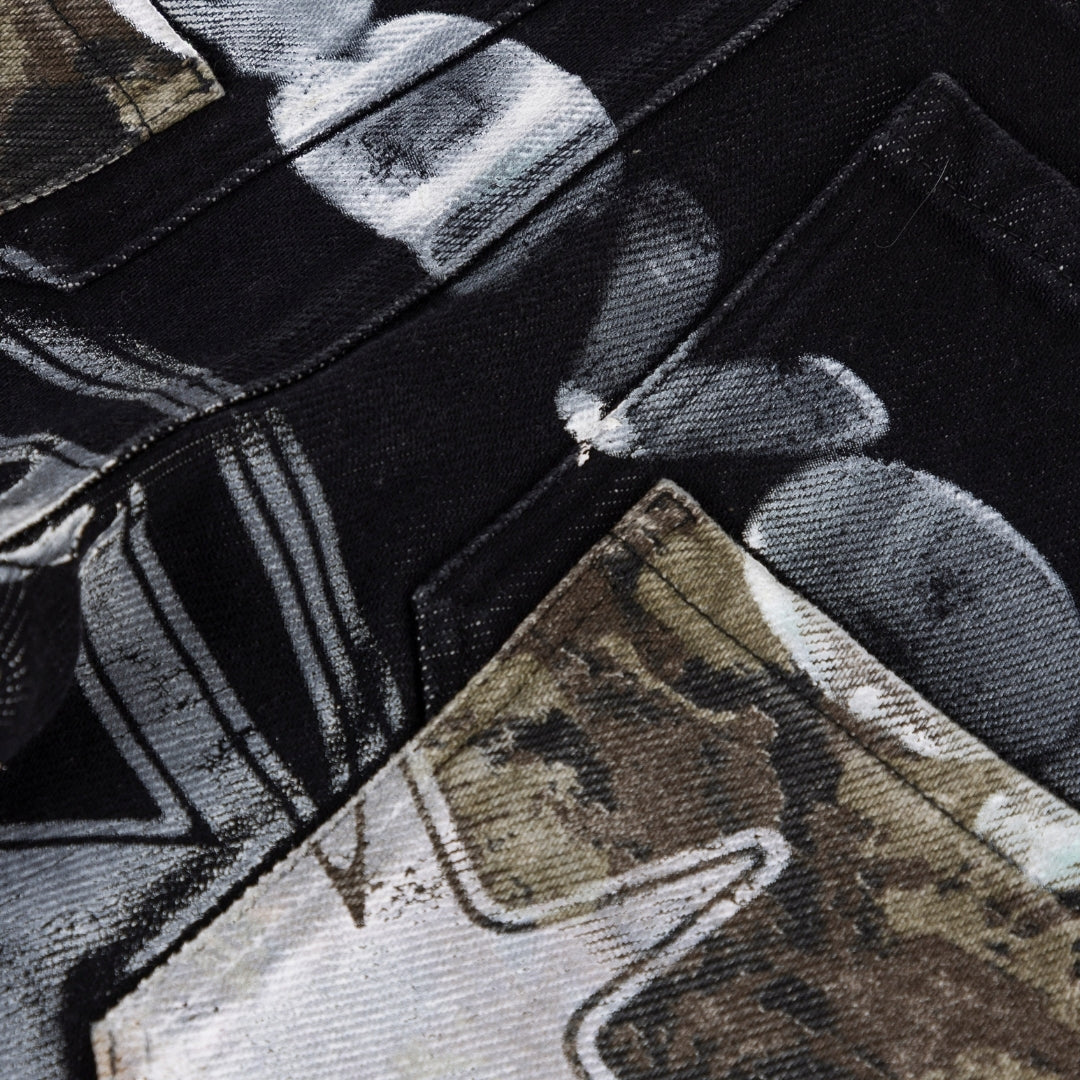 ACT 1 RACER DOUBLE WIDE JEAN - DARK CAMMO
