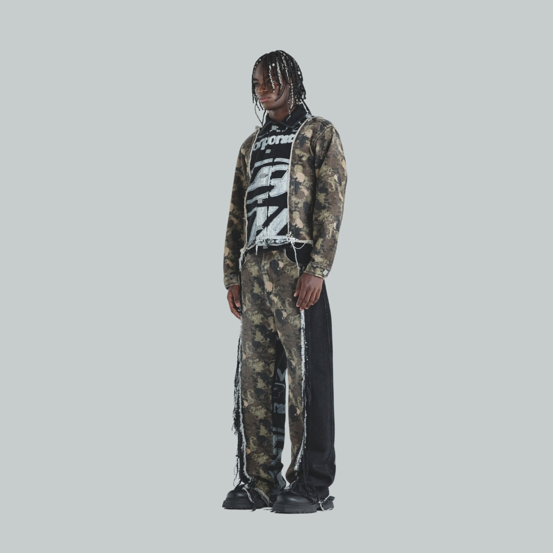 ACT 1 RACER DOUBLE WIDE JEAN - DARK CAMMO