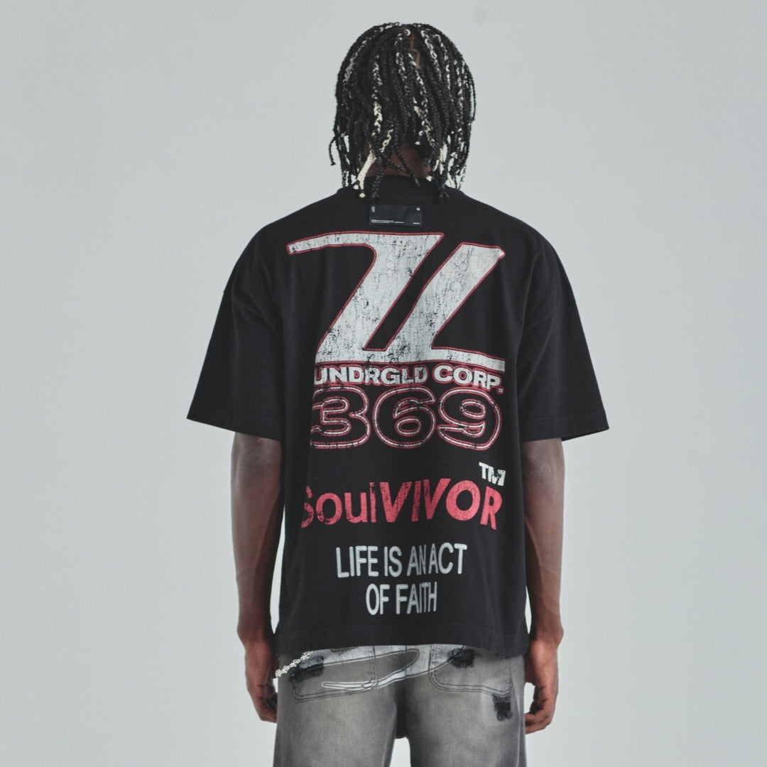 ACT 1 RACER T-SHIRT - BLACK