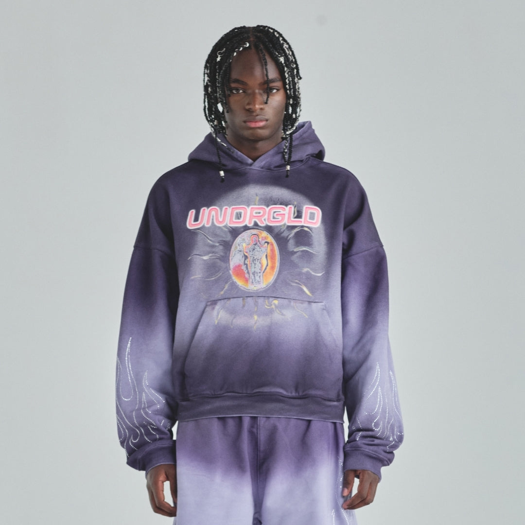 ACT 1 RADIANT BOXY FIT HOODIE - FADED PURPLE