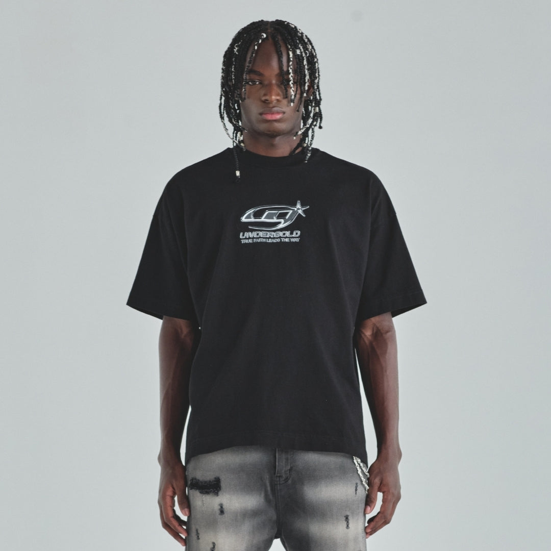 ACT 1 STAR T-SHIRT - BLACK