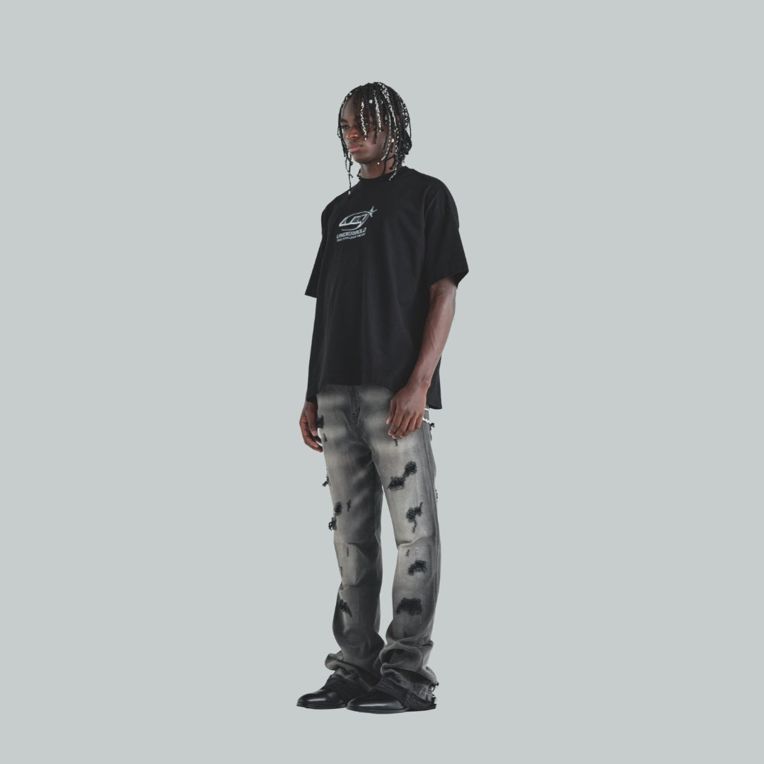 ACT 1 STAR T-SHIRT - BLACK