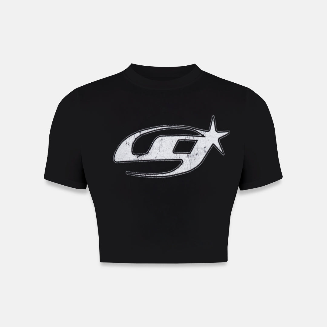 ACT 1 UG STAR BABY TEE - BLACK