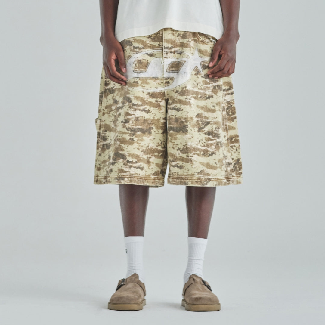 ACT 1 UG STAR DENIM JORTS - LIGHT CAMMO