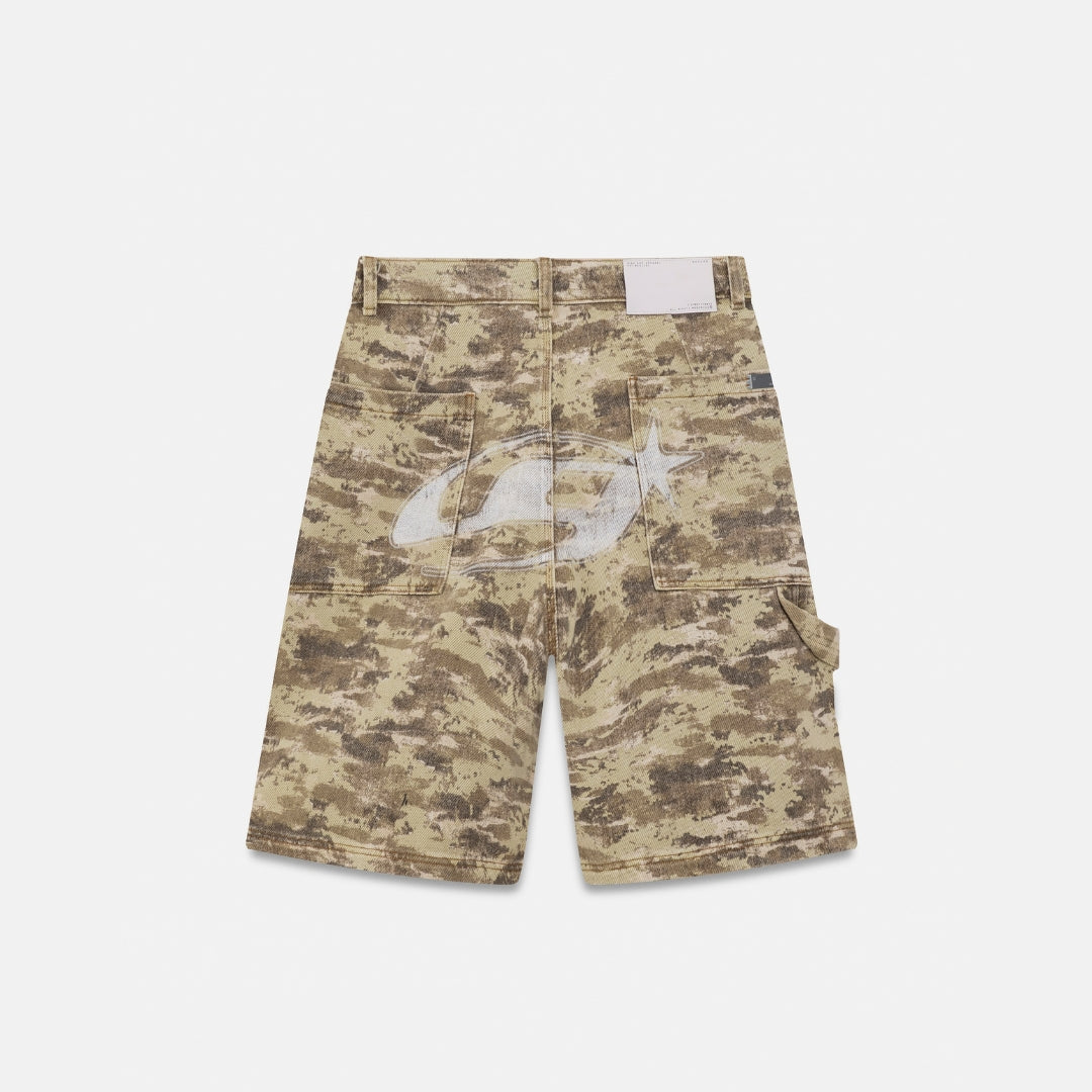 ACT 1 UG STAR DENIM JORTS - LIGHT CAMMO