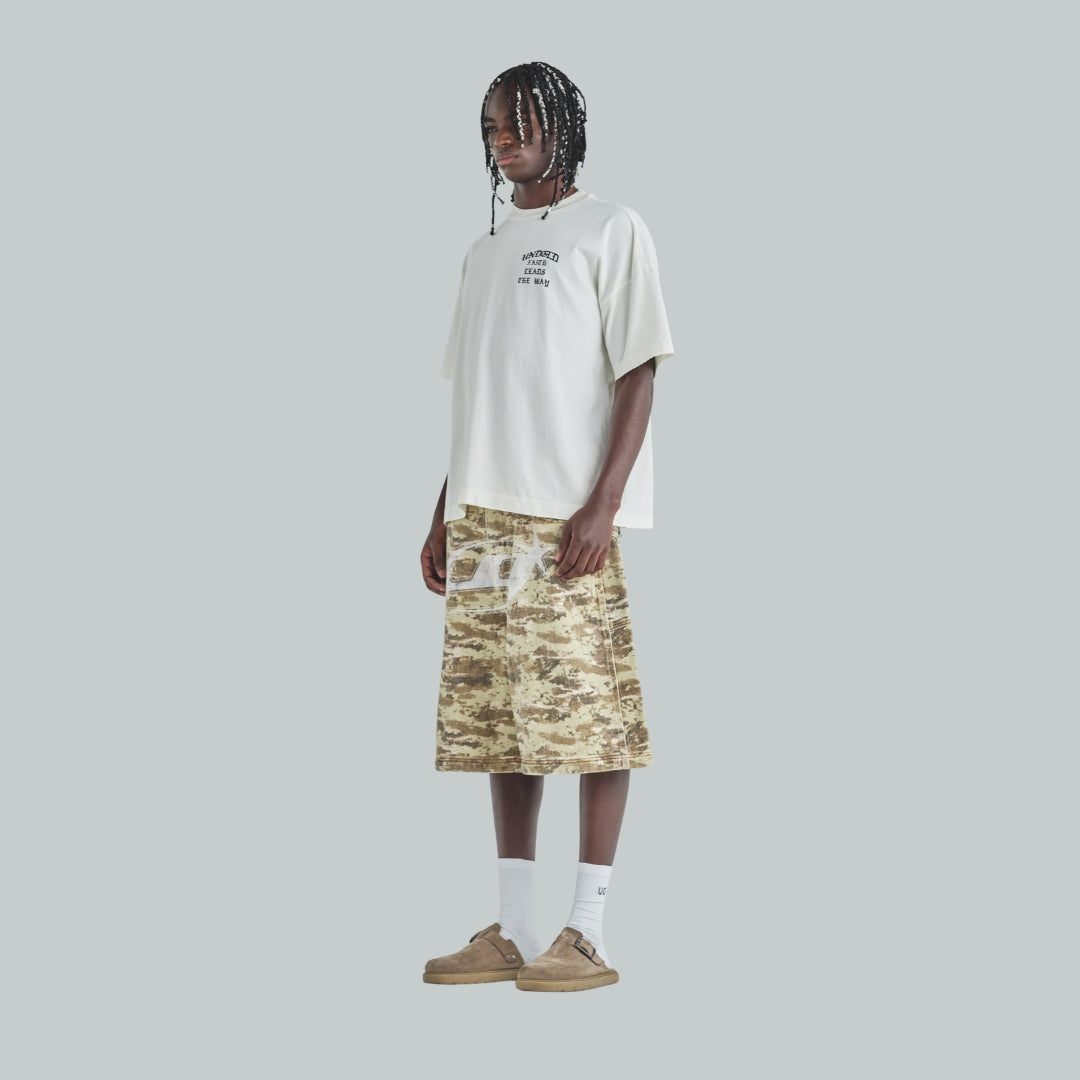 ACT 1 UG STAR DENIM JORTS - LIGHT CAMMO