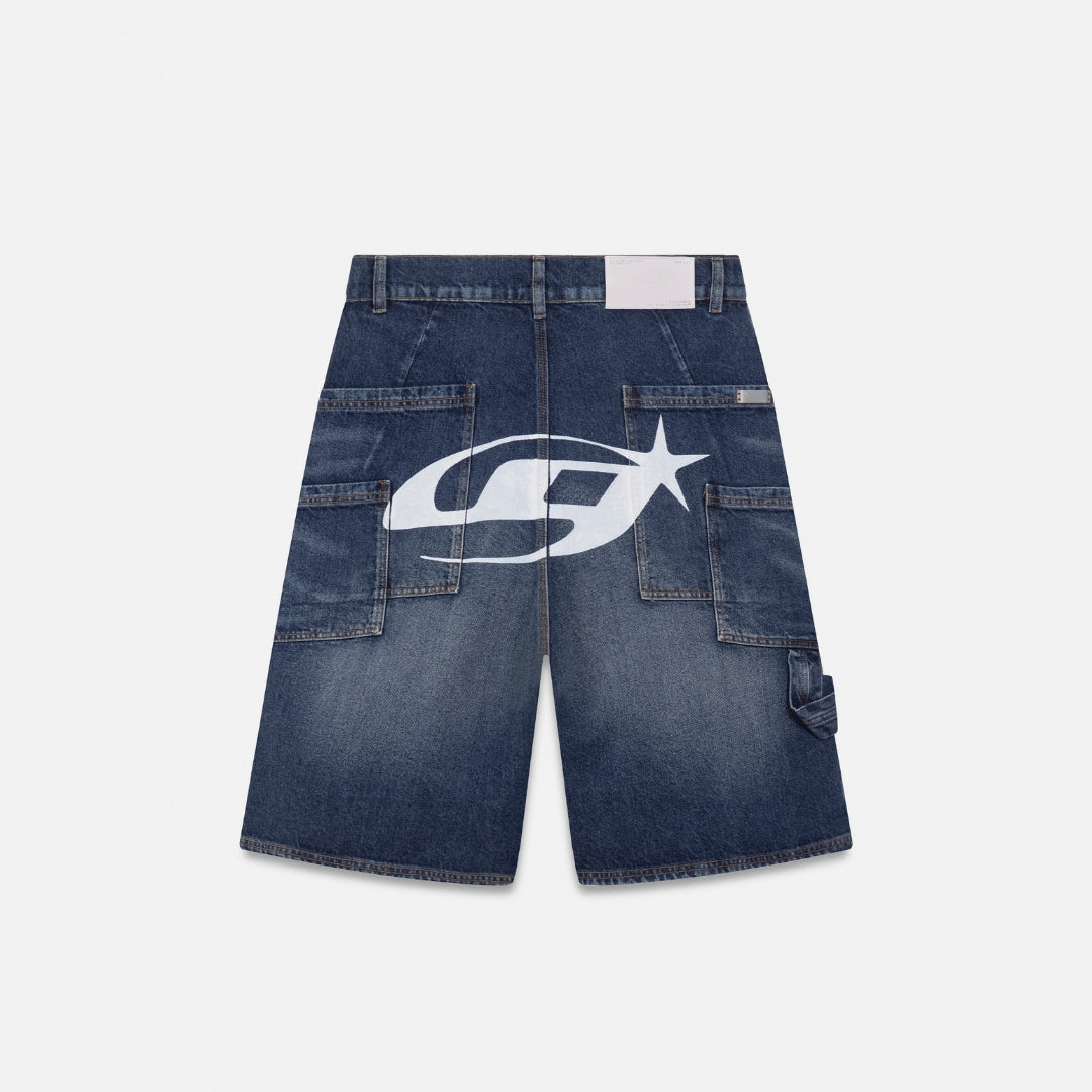 ACT 1 UG STAR DENIM JORTS - MEDIUM BLUE