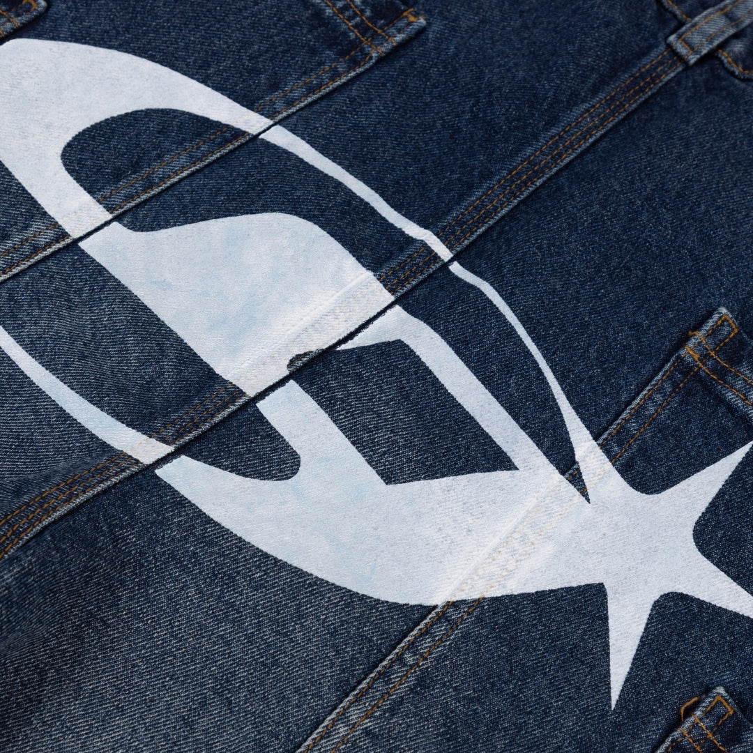 ACT 1 UG STAR DENIM JORTS - MEDIUM BLUE