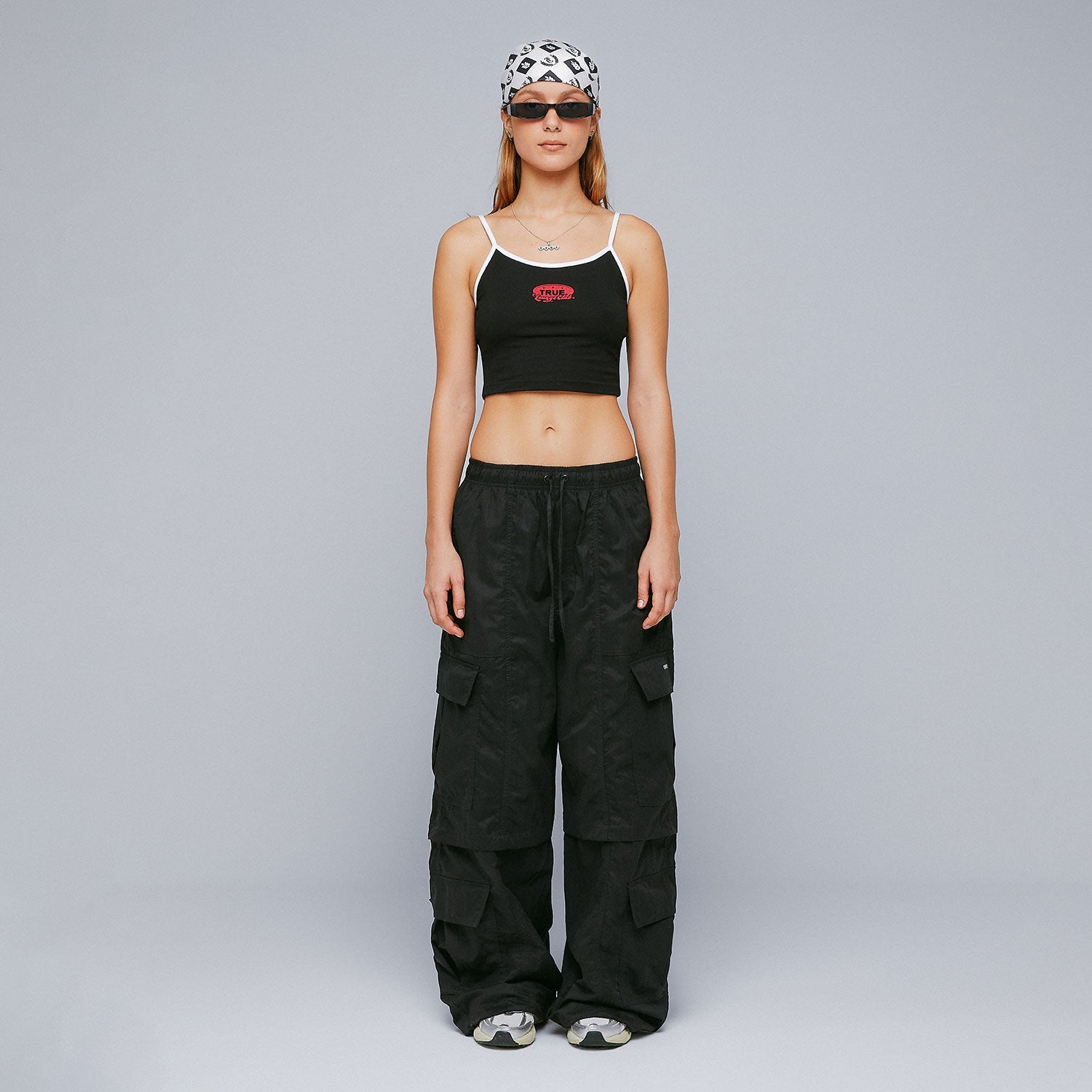 ACTIVE BAGGY CARGO PANTS - BLACK