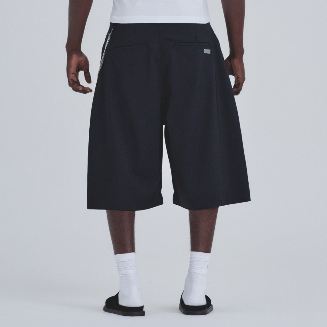 BASICS TAILORED JORTS - BLACK
