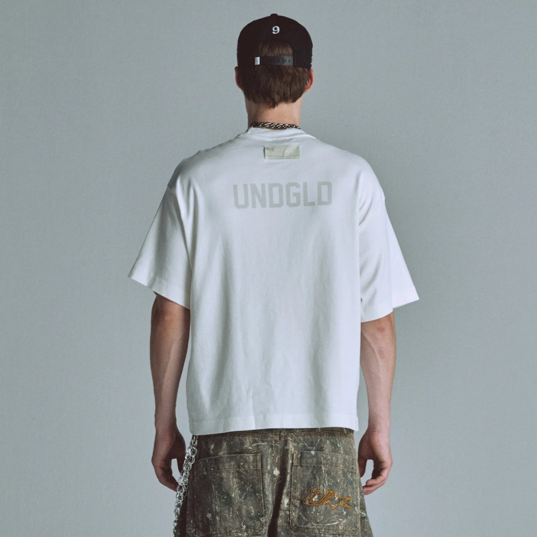 BASICS UNDGLD BOXY FIT T-SHIRT - WHITE