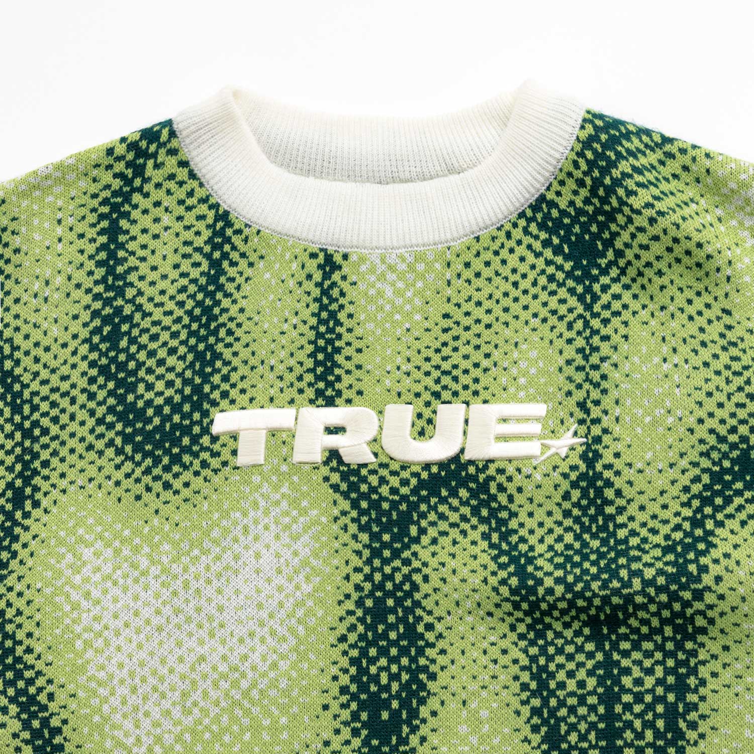 BLURRED KNIT PULLOVER - GREEN