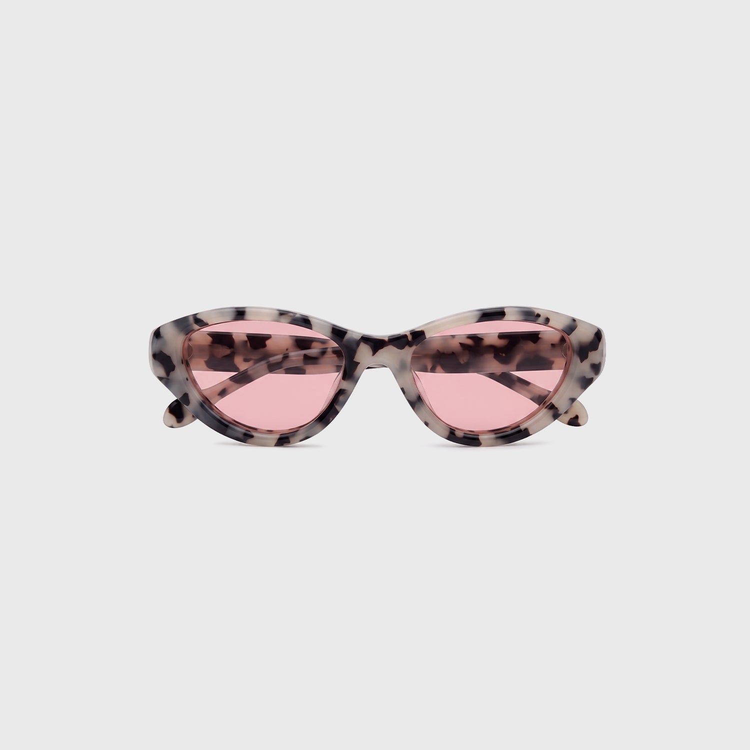 CAT-EYE SUNGLASSES - BLACK & WHITE