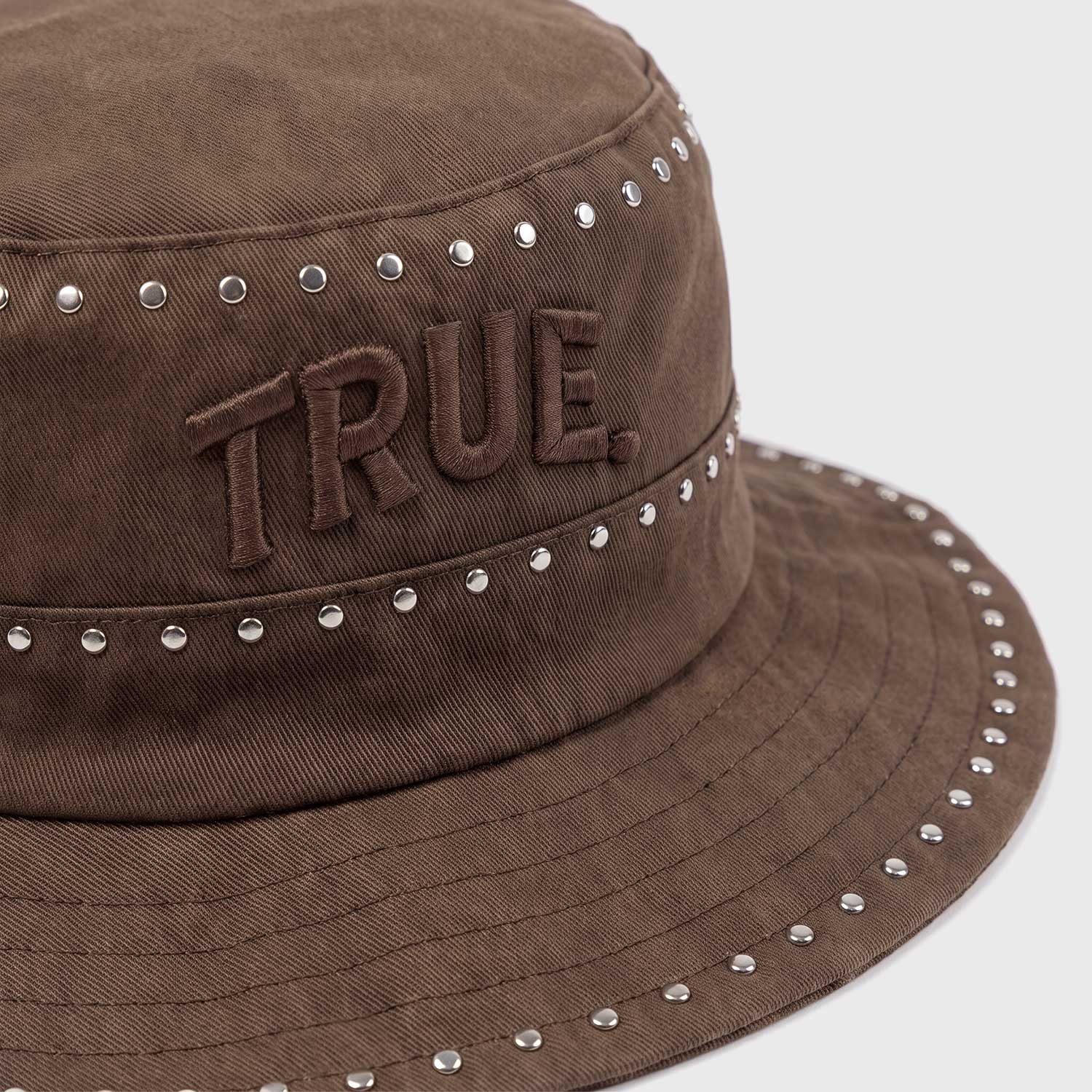 CRYSTAL WORN FISHER HAT - BROWN
