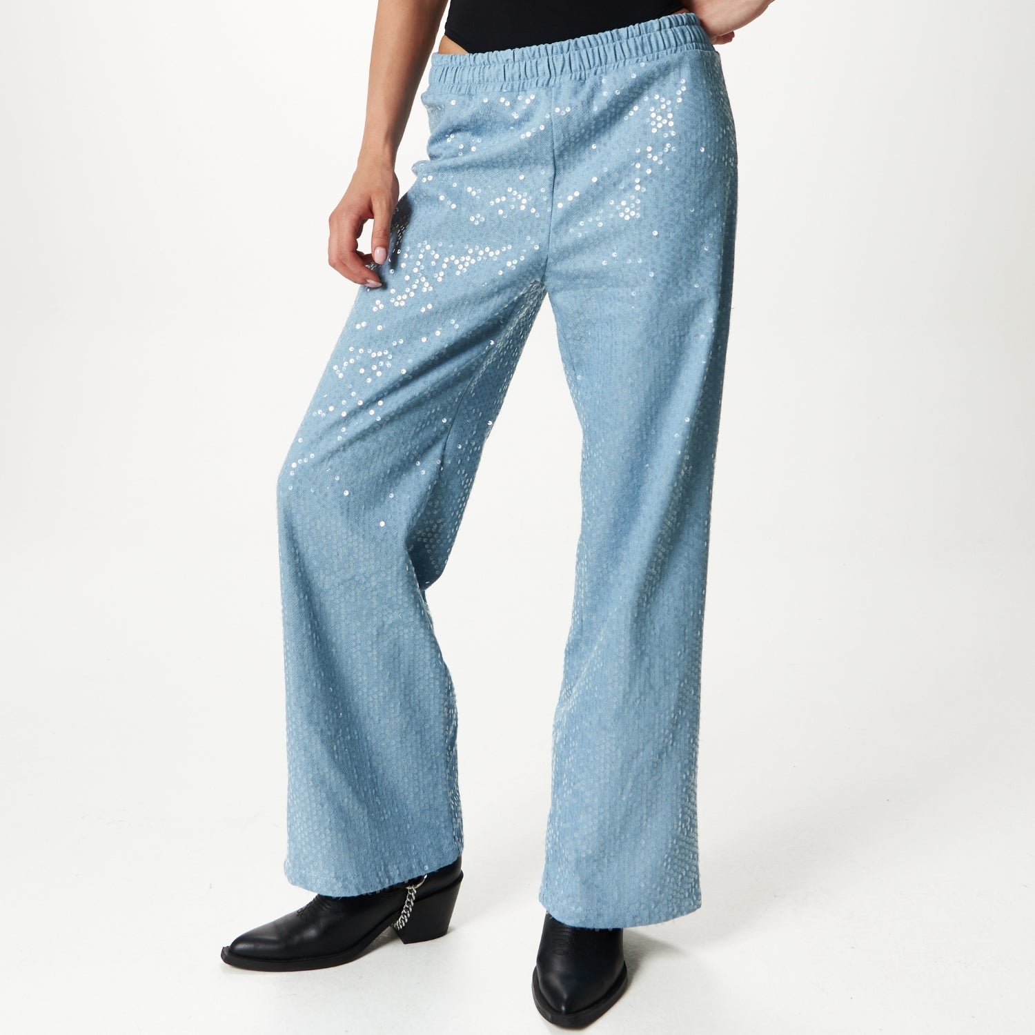 DENIM GLITTER PANT