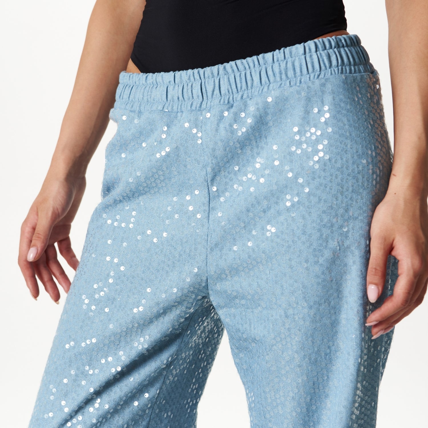 DENIM GLITTER PANT