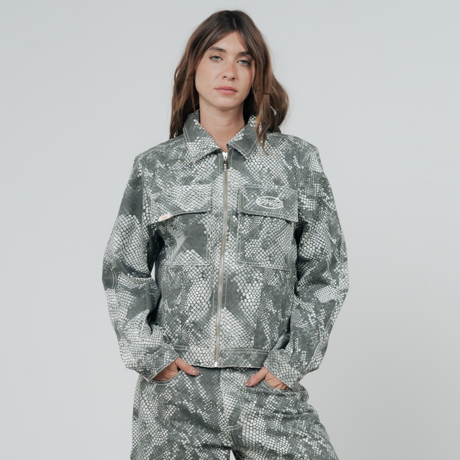 PYTHON DRILL LIGHT JACKET - GRAY