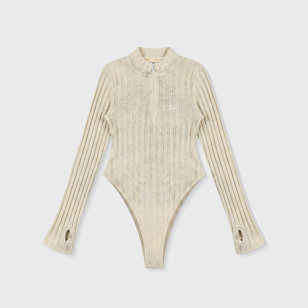 DAILY RIBBED BODYSUIT - CAMEL