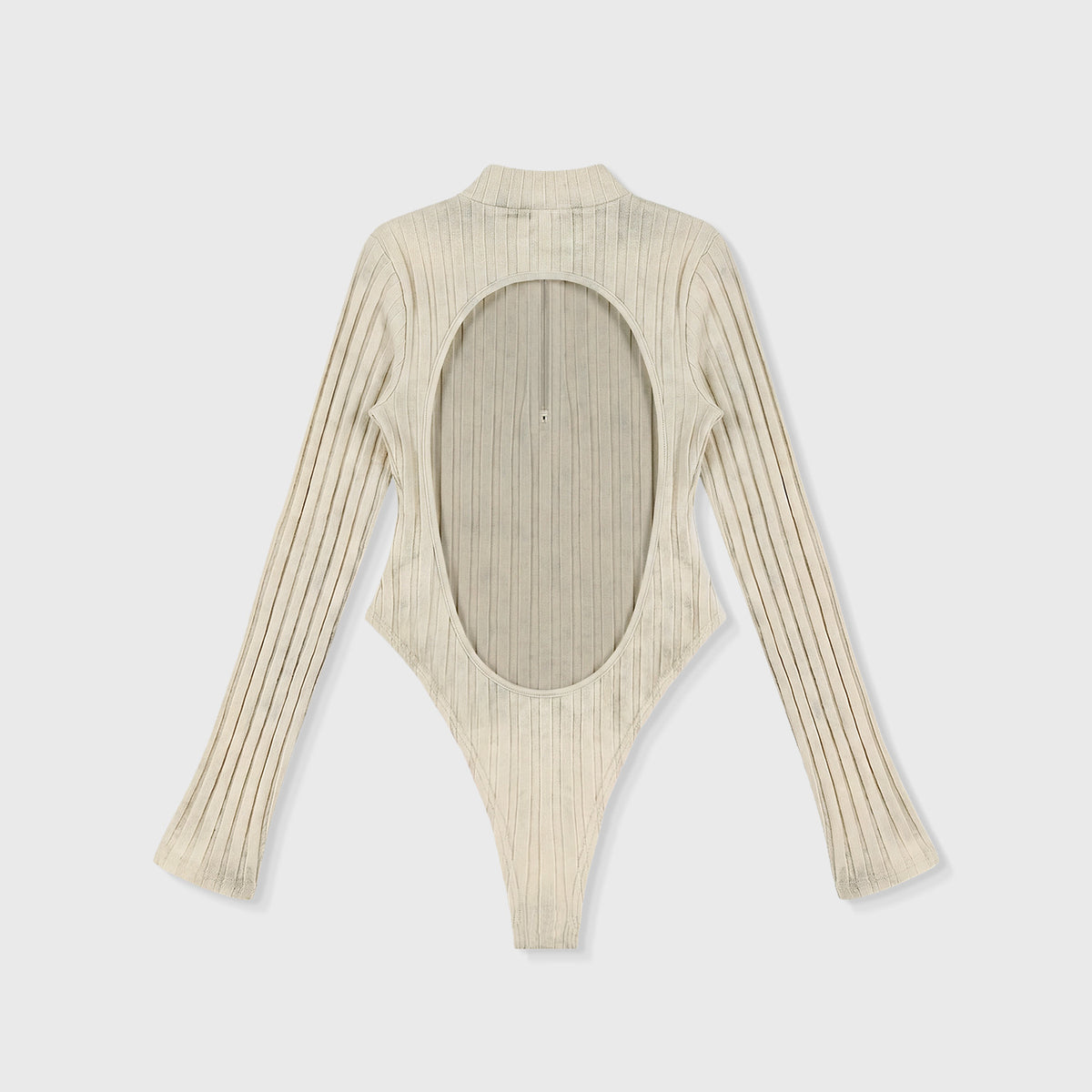 DAILY RIBBED BODYSUIT - CAMEL