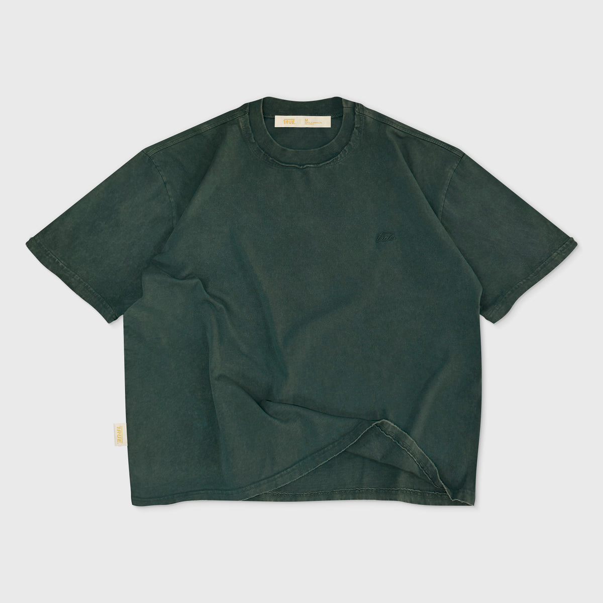 DAILY WASHED BOXY TEE - PINE GREEN