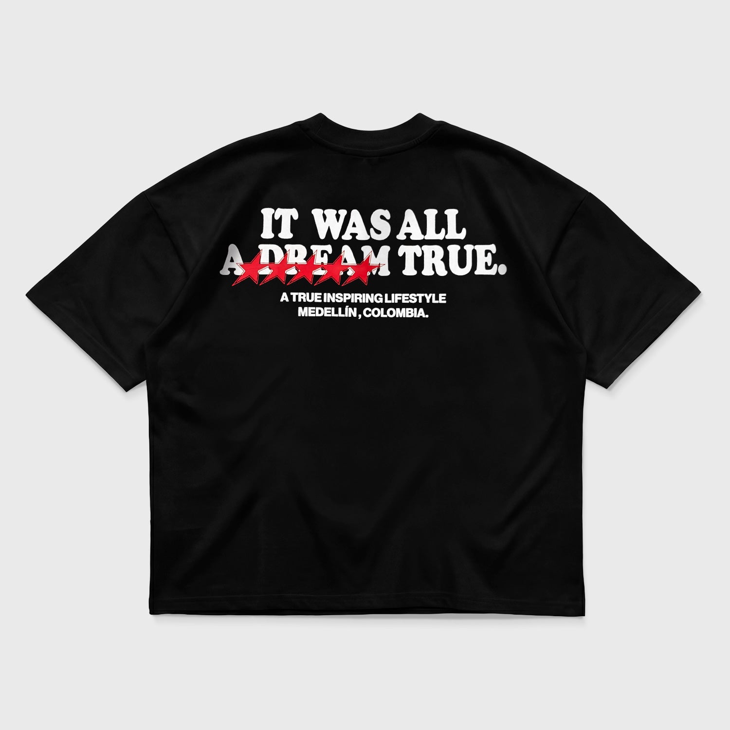 DREAM TRUE BOXY T-SHIRT - BLACK