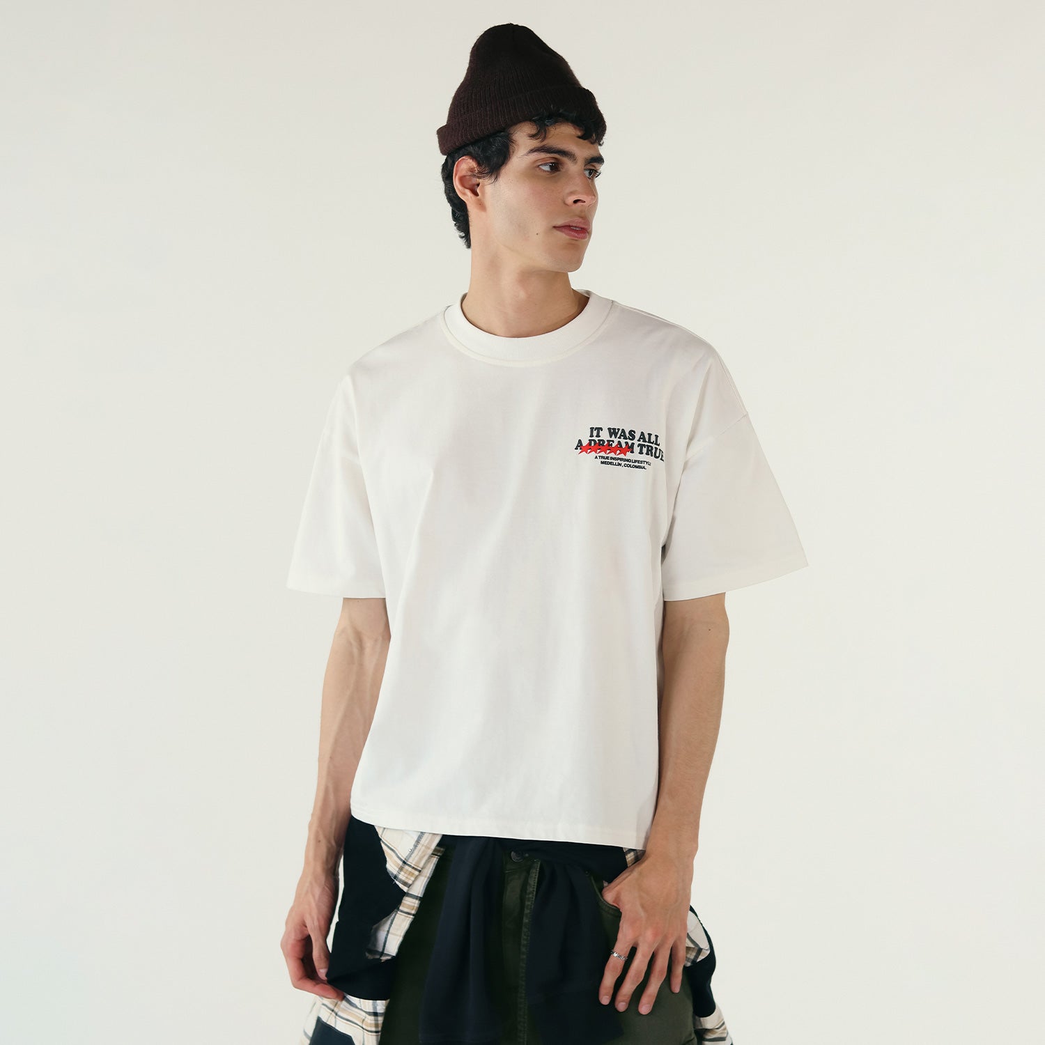 DREAM TRUE BOXY T-SHIRT - CREAM