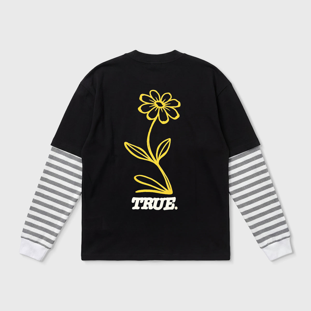 FLOWER BOXY LS - BLACK