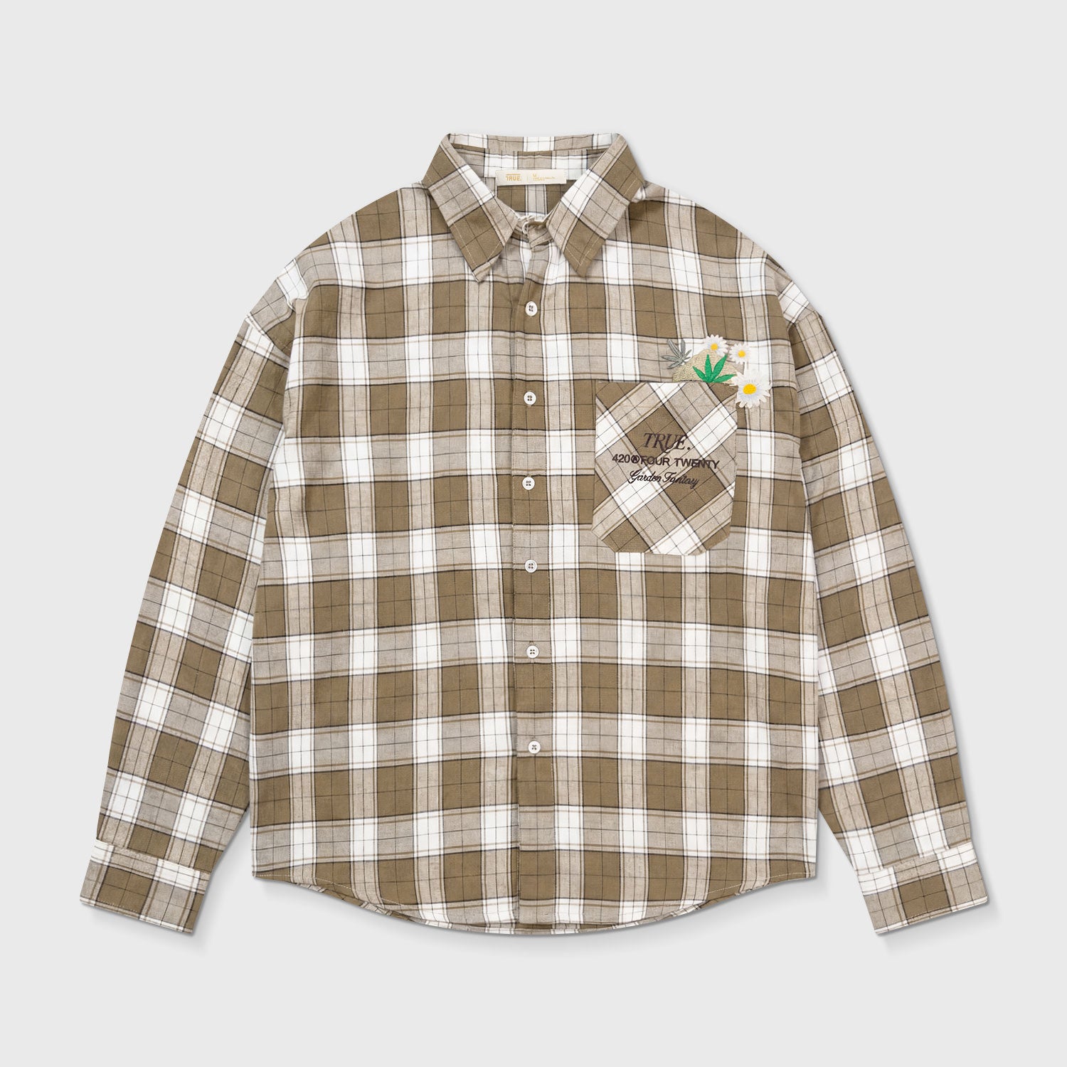 GARDEN PLAID SHIRT - CREAM