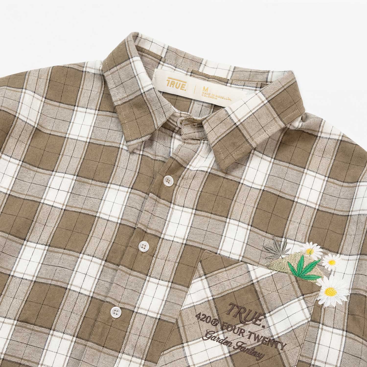 GARDEN PLAID SHIRT - CREAM
