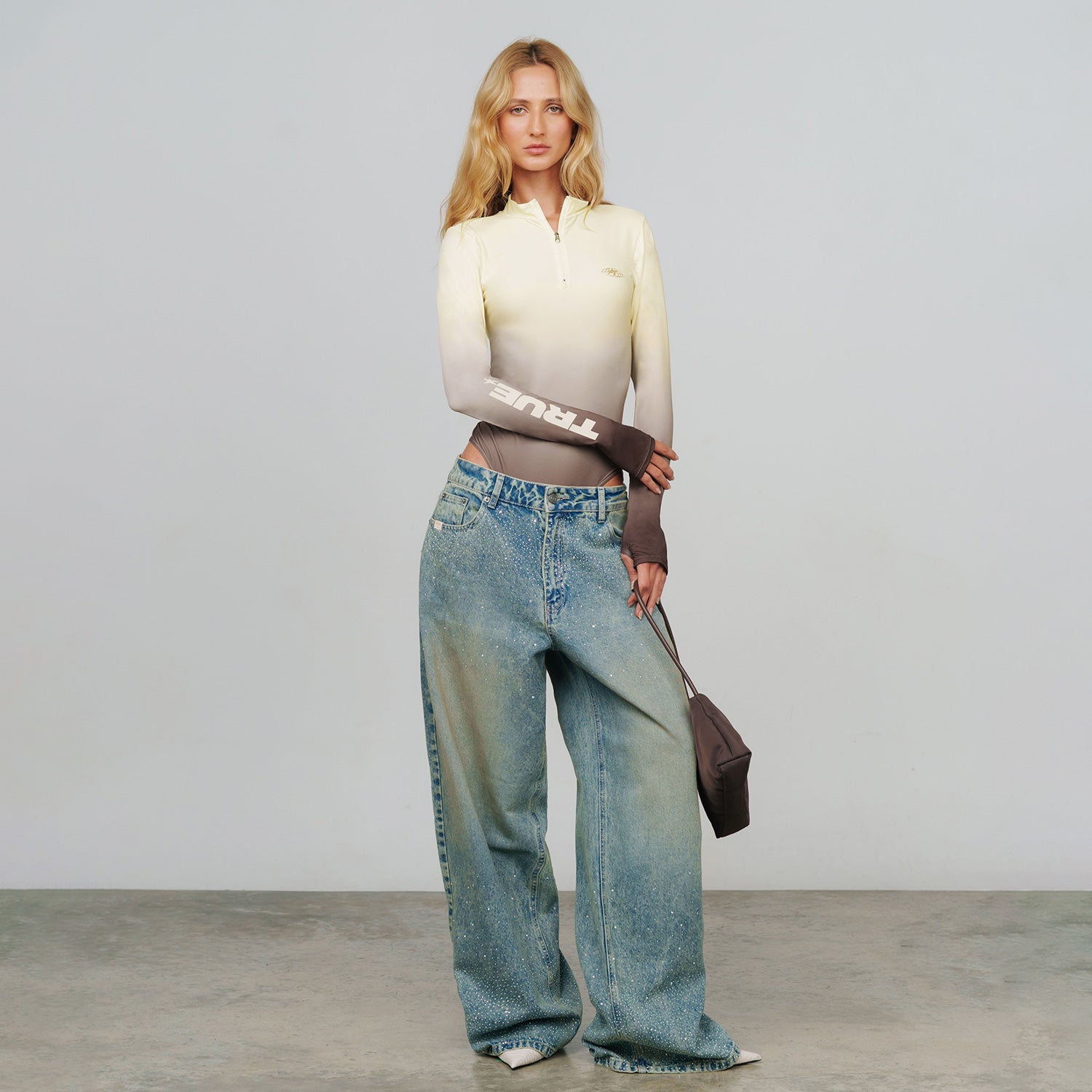 GRADIENT LS BODYSUIT - BROWN