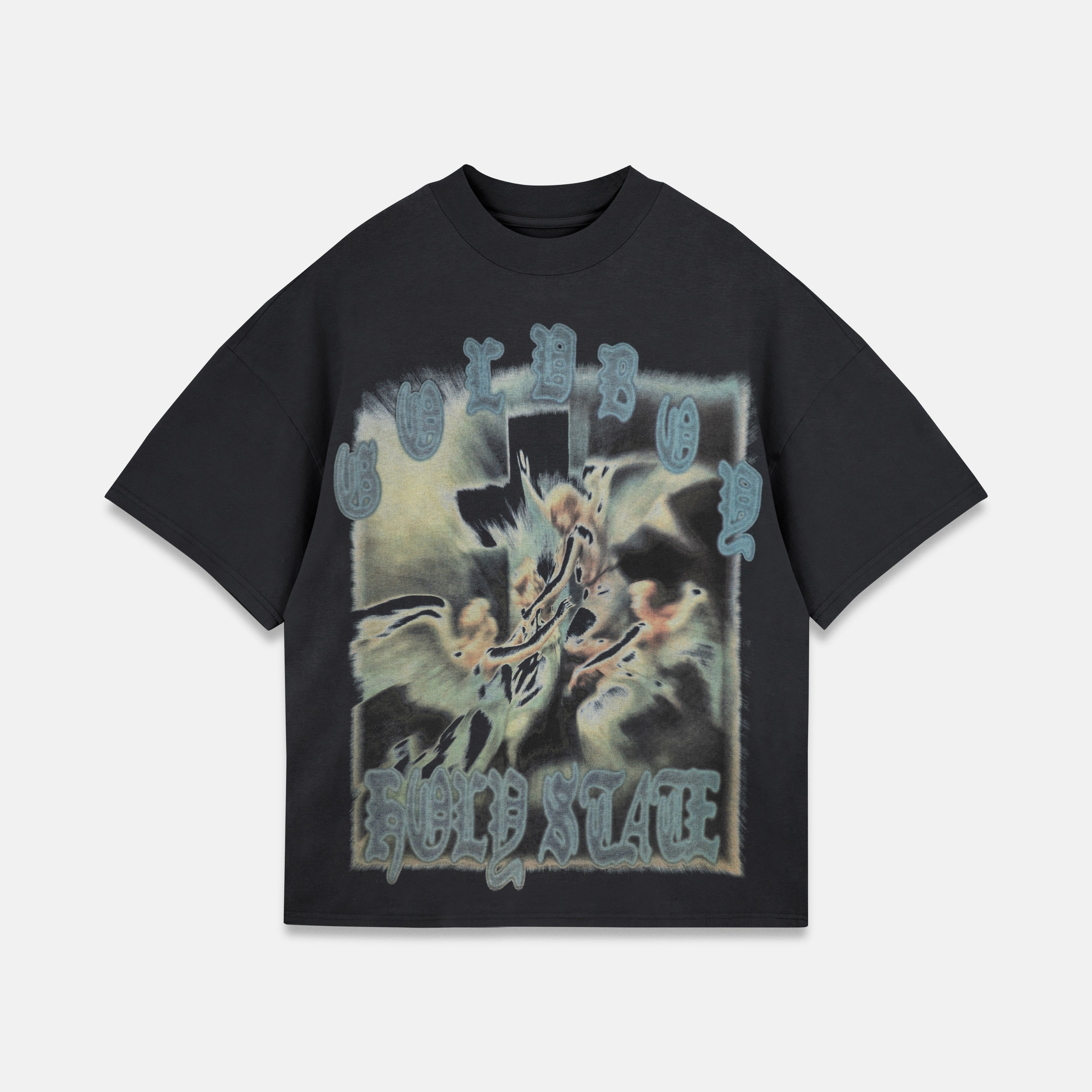 HOLY STATE DIVINITY BOXY FIT T-SHIRT - VINTAGE BLACK
