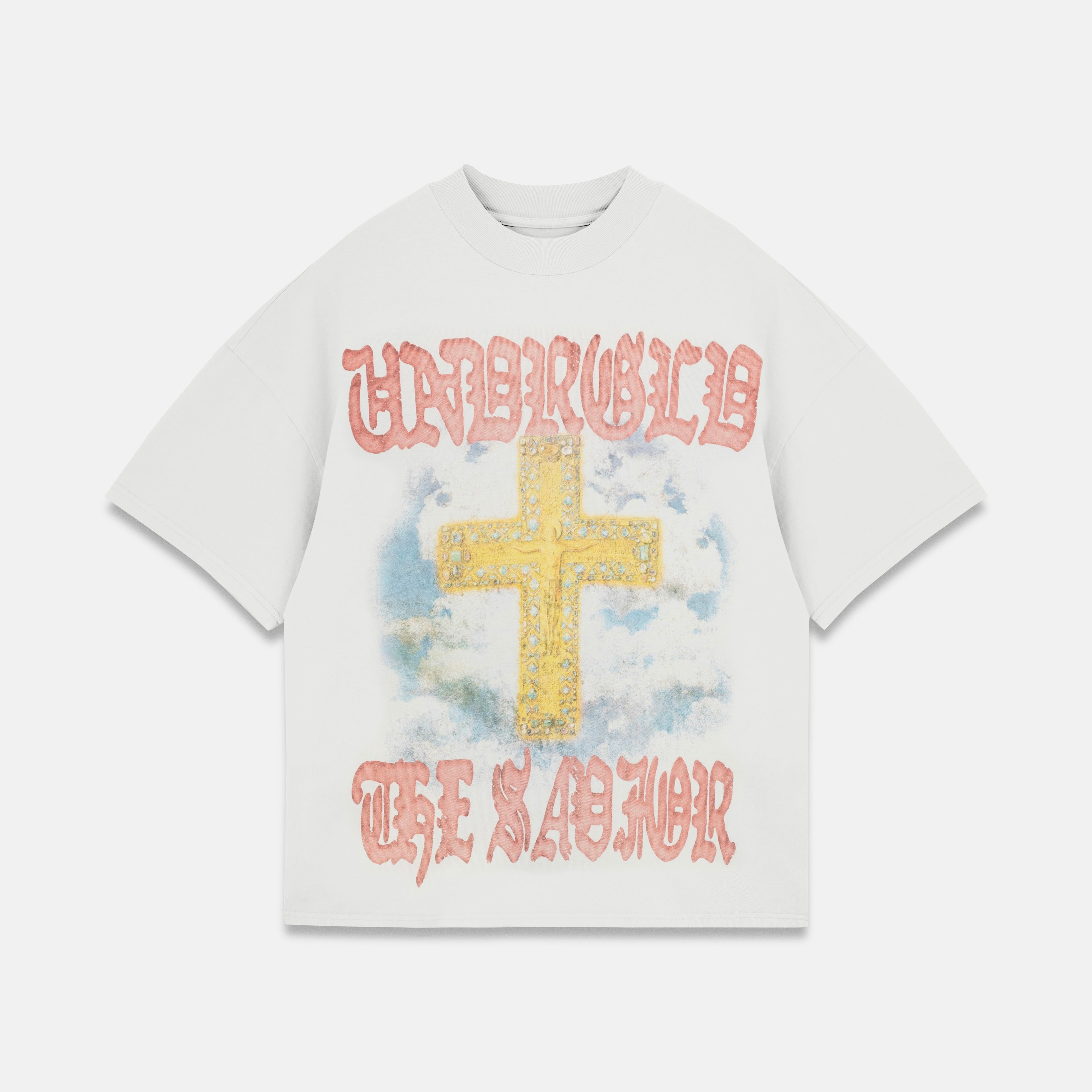 HOLY STATE THE SAVIOR BOXY FIT T-SHIRT - WHITE