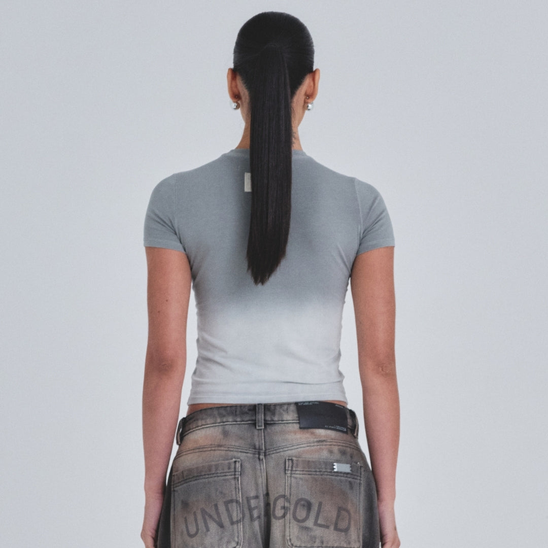 HOLY STATE UNDGLD LONG BABY TEE - FADED GRAY