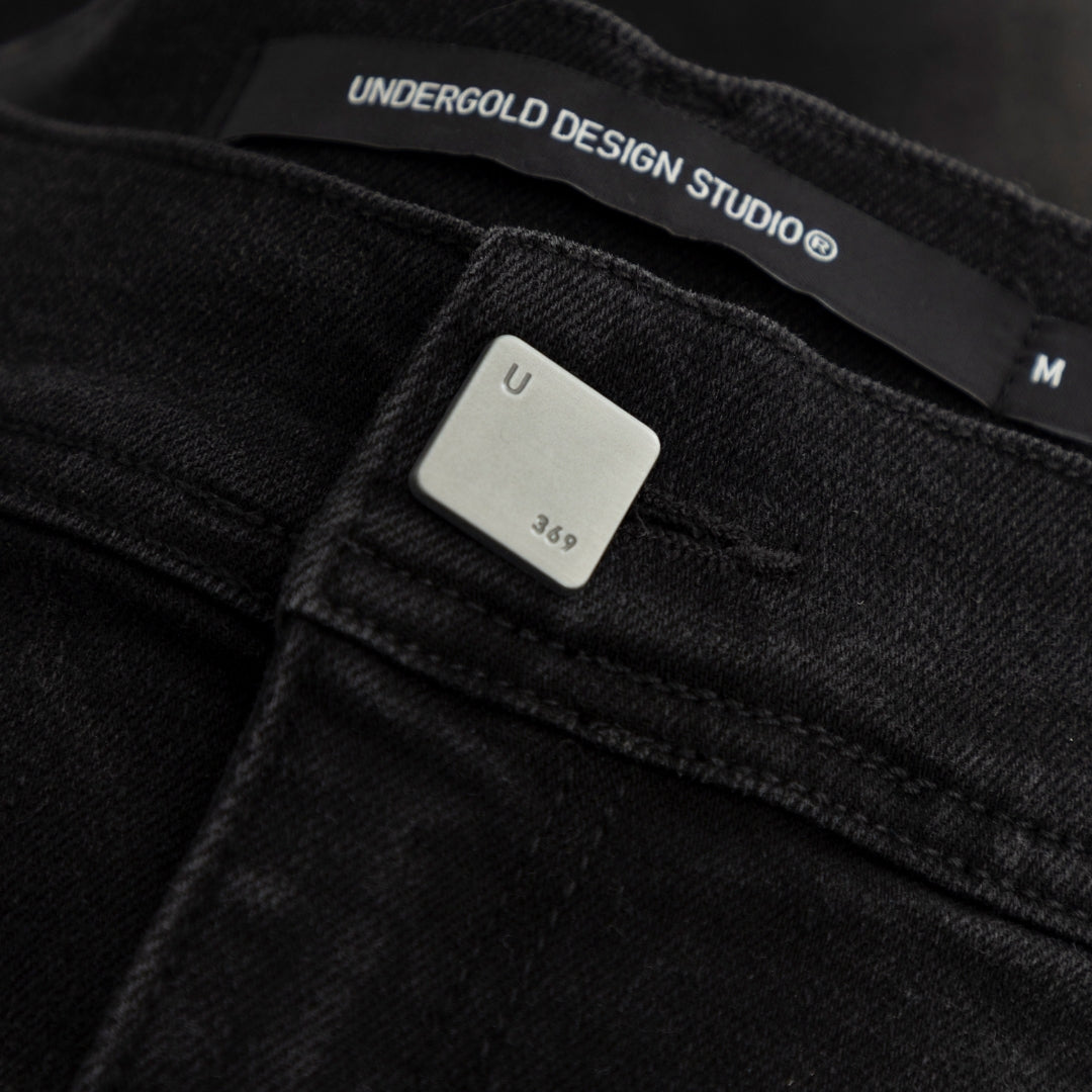 HOLY STATE UNDRGLD FLARE JEANS FADED BLACK