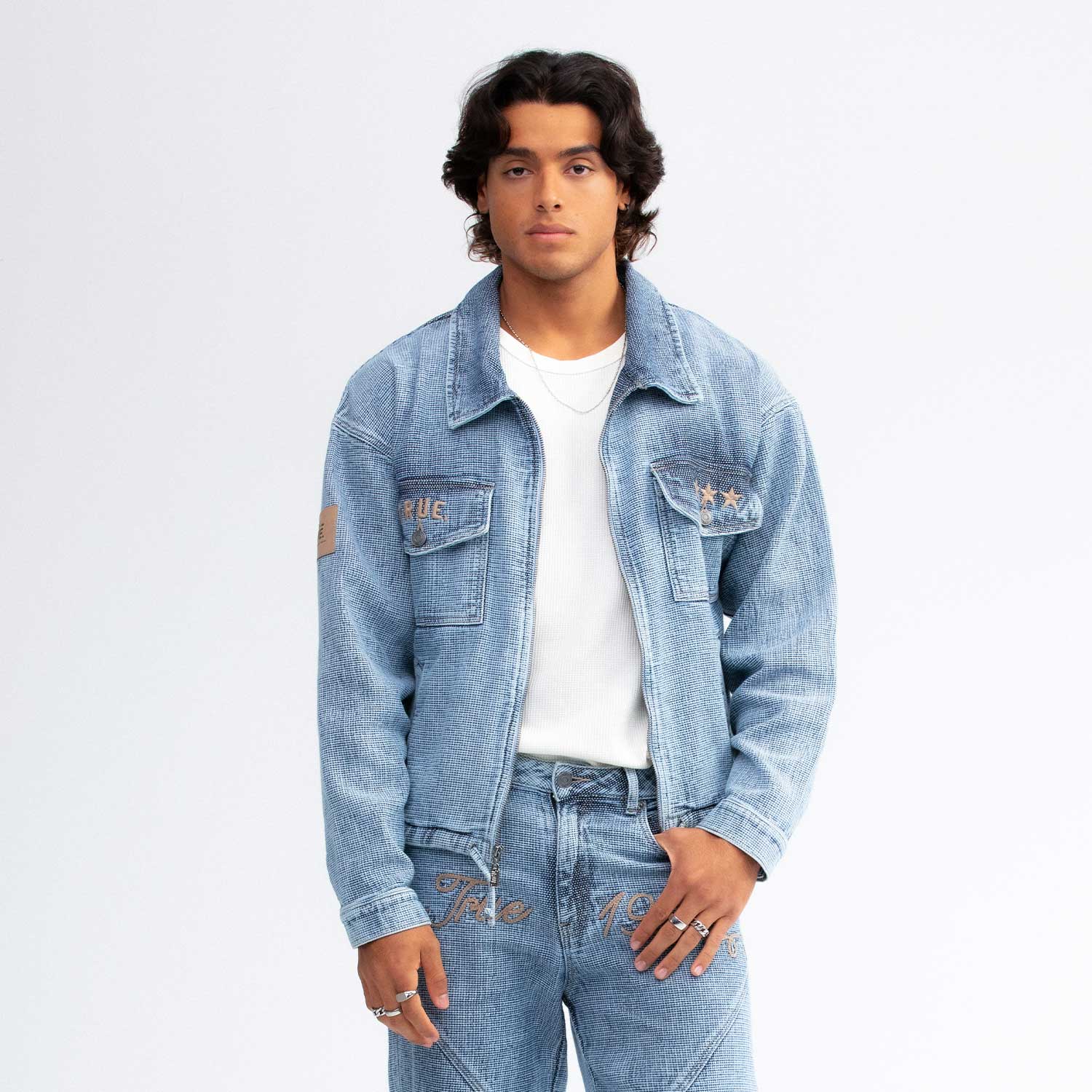 INTERLUDE BOXY JACKET BLUE