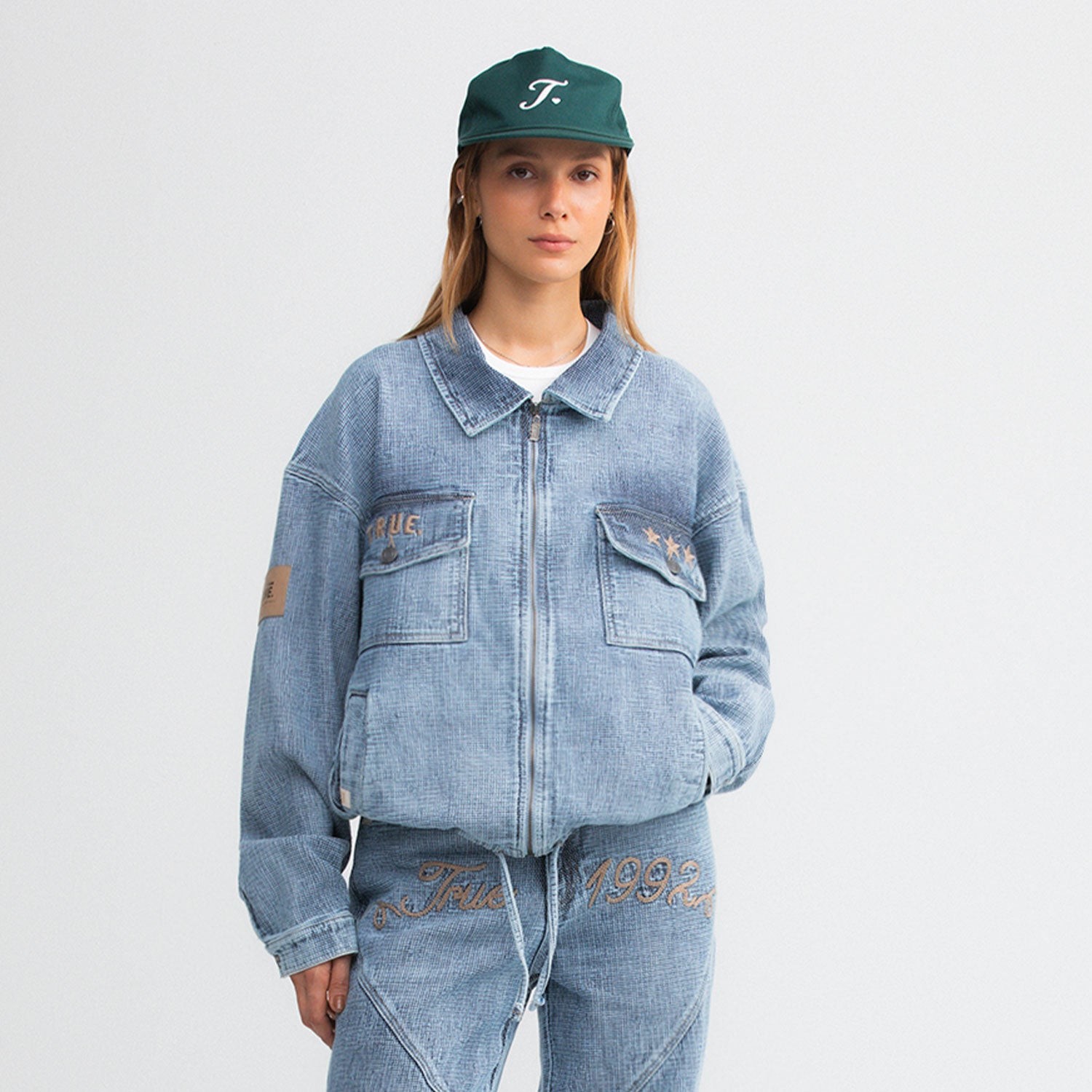 INTERLUDE BOXY JACKET BLUE