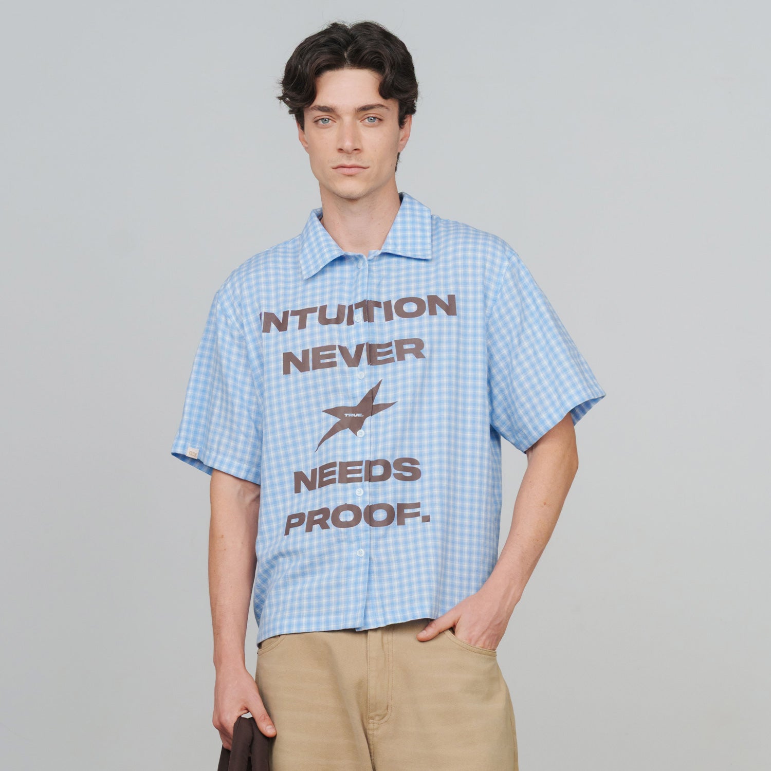 INTUITION BUTTON UP SHIRT - BABY BLUE