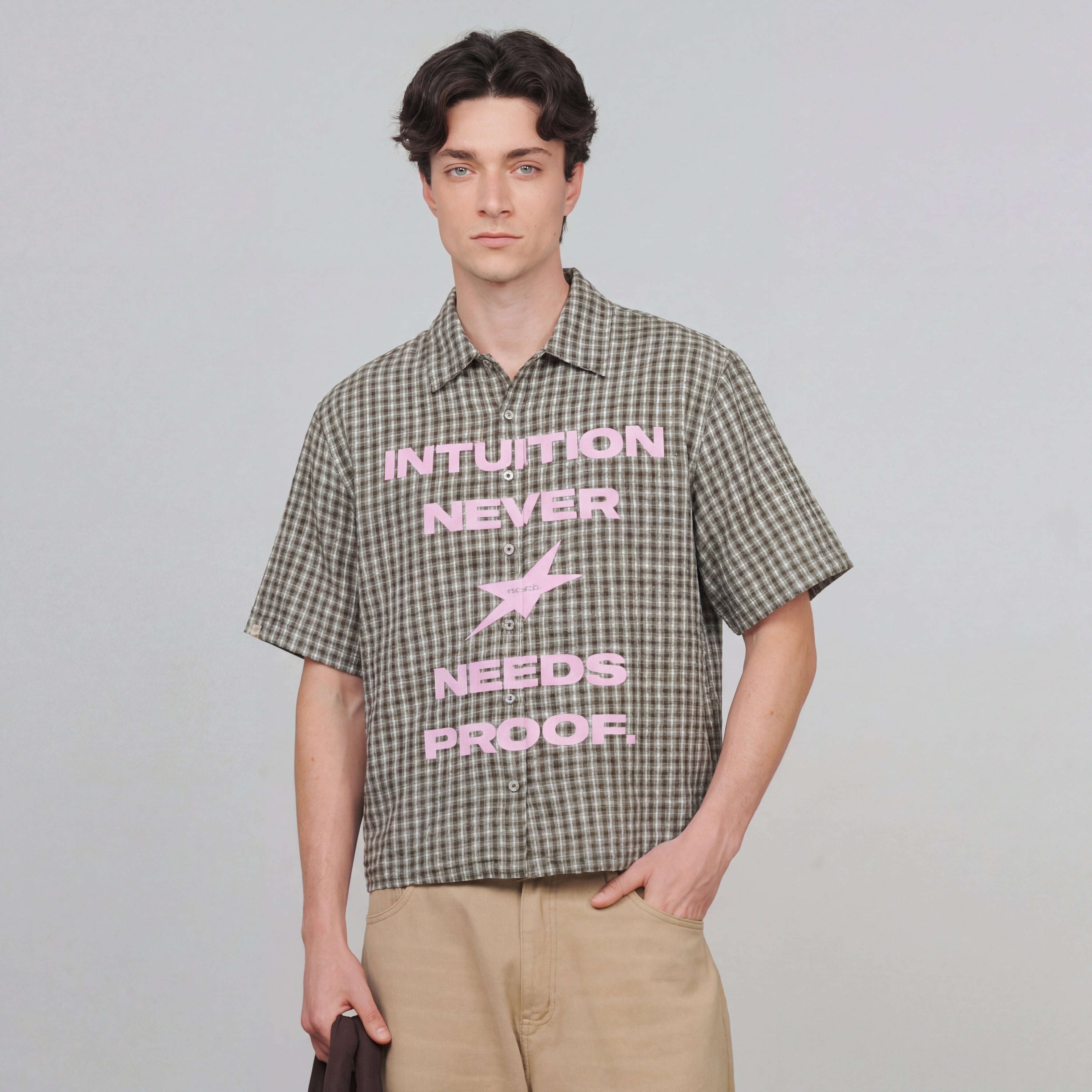 INTUITION BUTTON UP SHIRT - GREEN