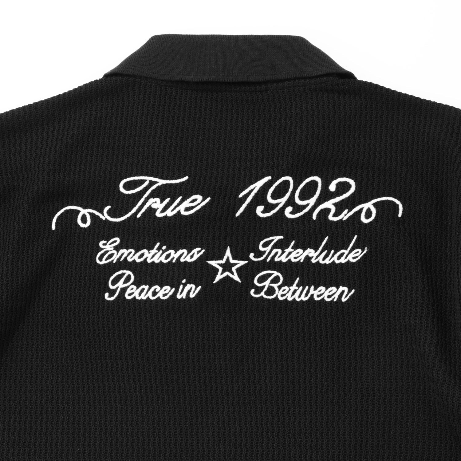 KNIT RESORT POLO - BLACK