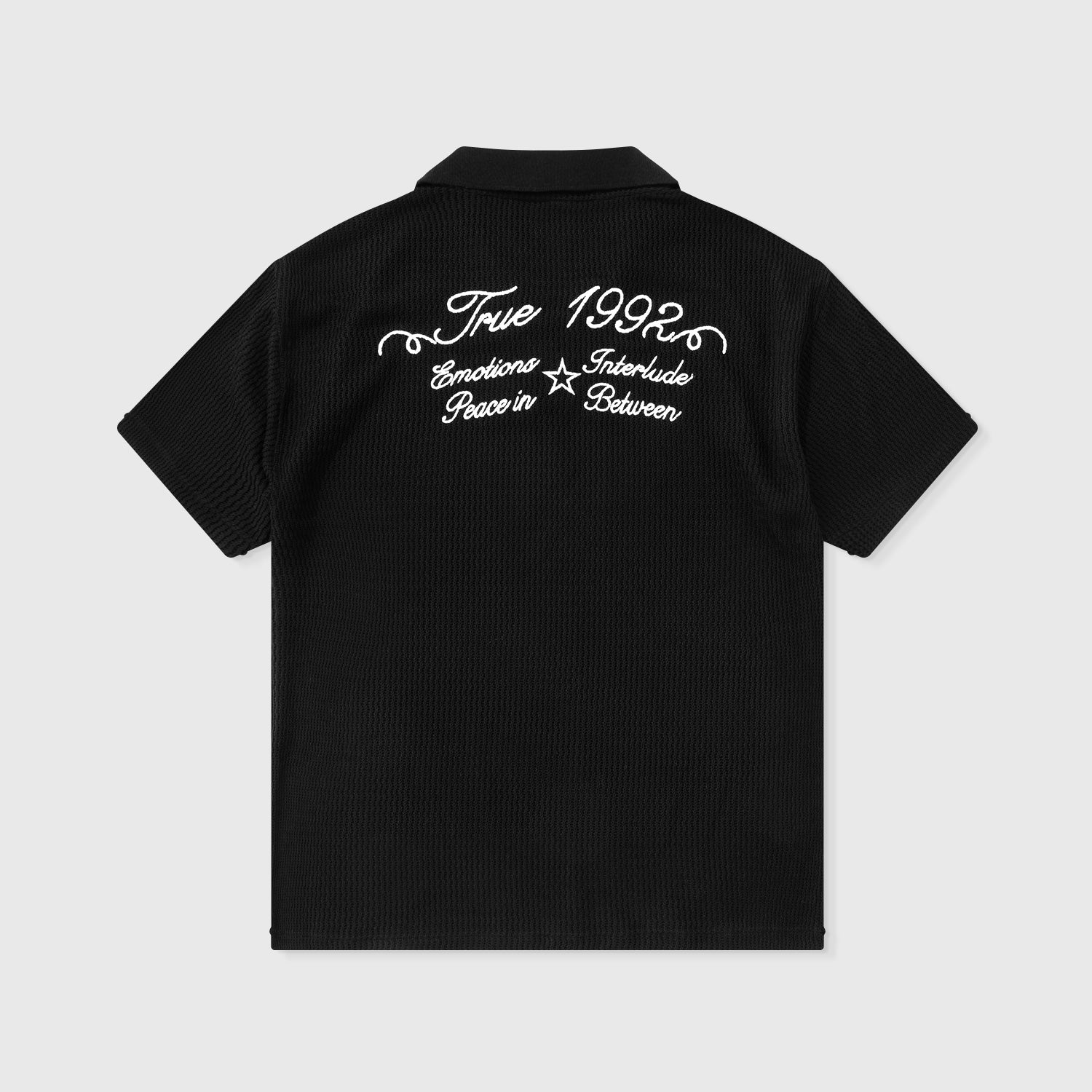 KNIT RESORT POLO - BLACK