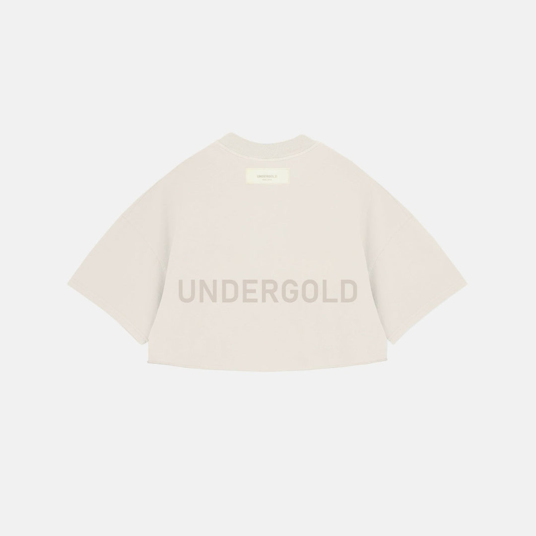 LINE LOGO CROP TOP - CREAM