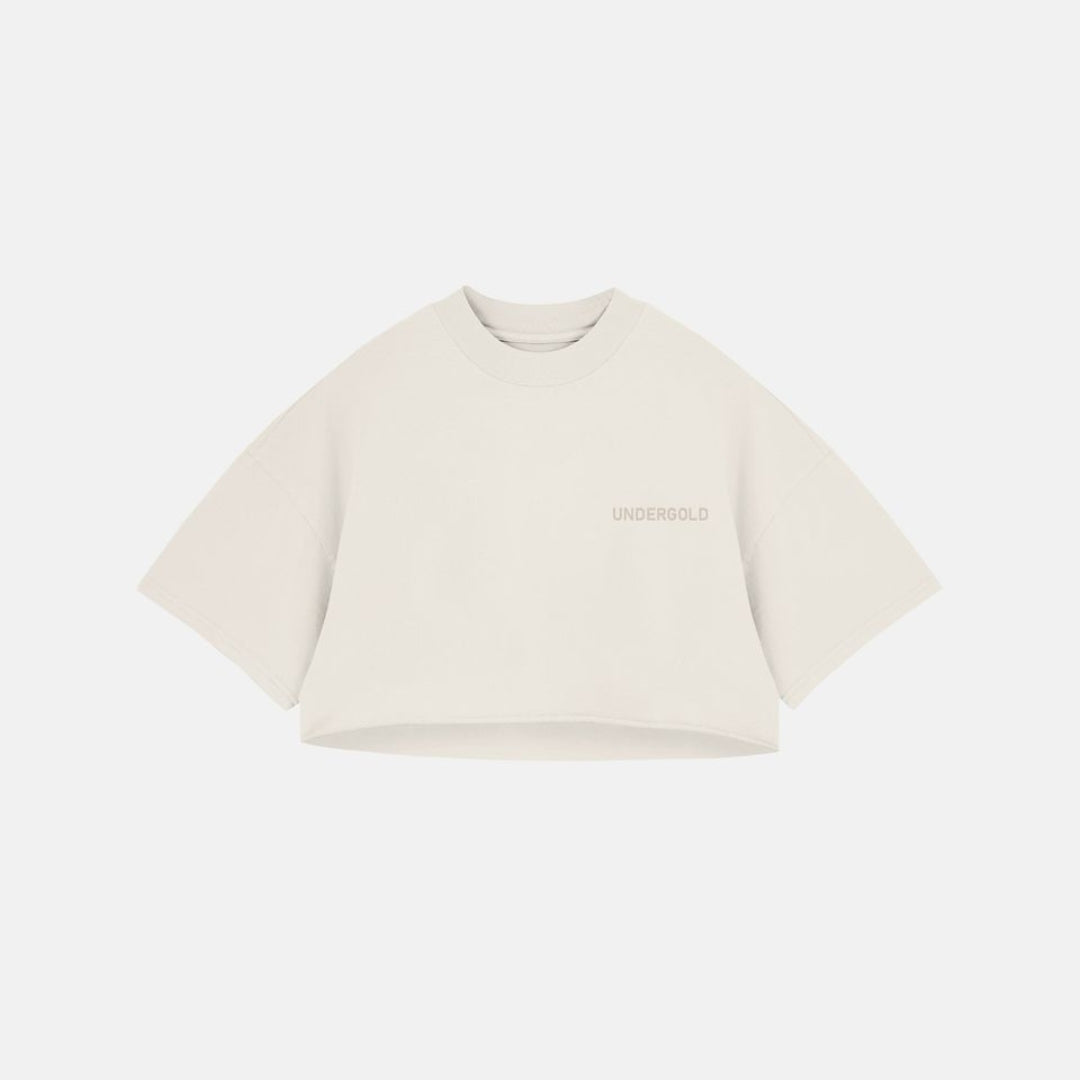 LINE LOGO CROP TOP - CREAM